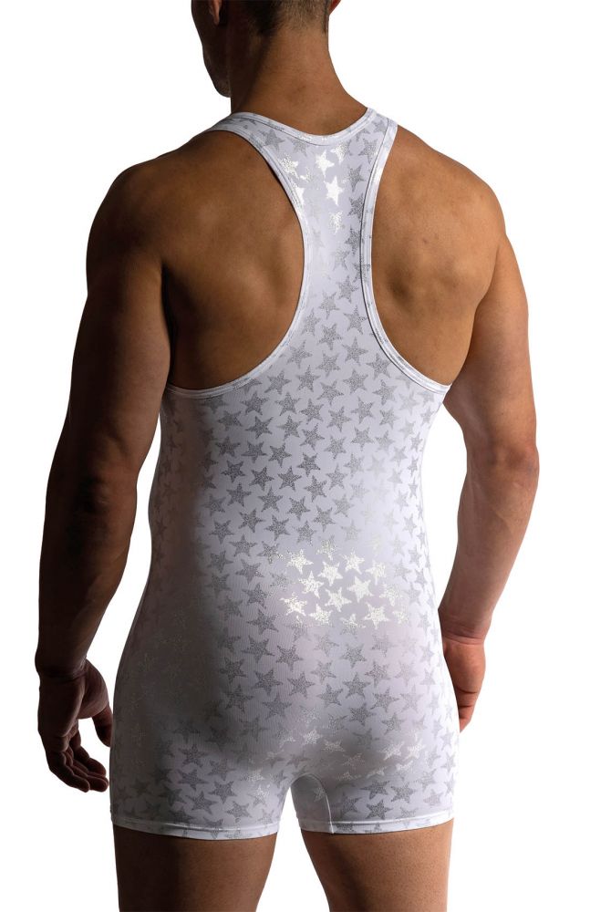 Sport Body M2421 – Herren-Body mit glamourösem Sterne-Foliendruck - MANSTORE - Shop Deutschland Noodosz