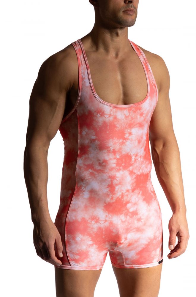 Sport Body M2472 – Herren-Body mit Wolkenprint und transparenten Partien - MANSTORE - Shop Deutschland Noodosz