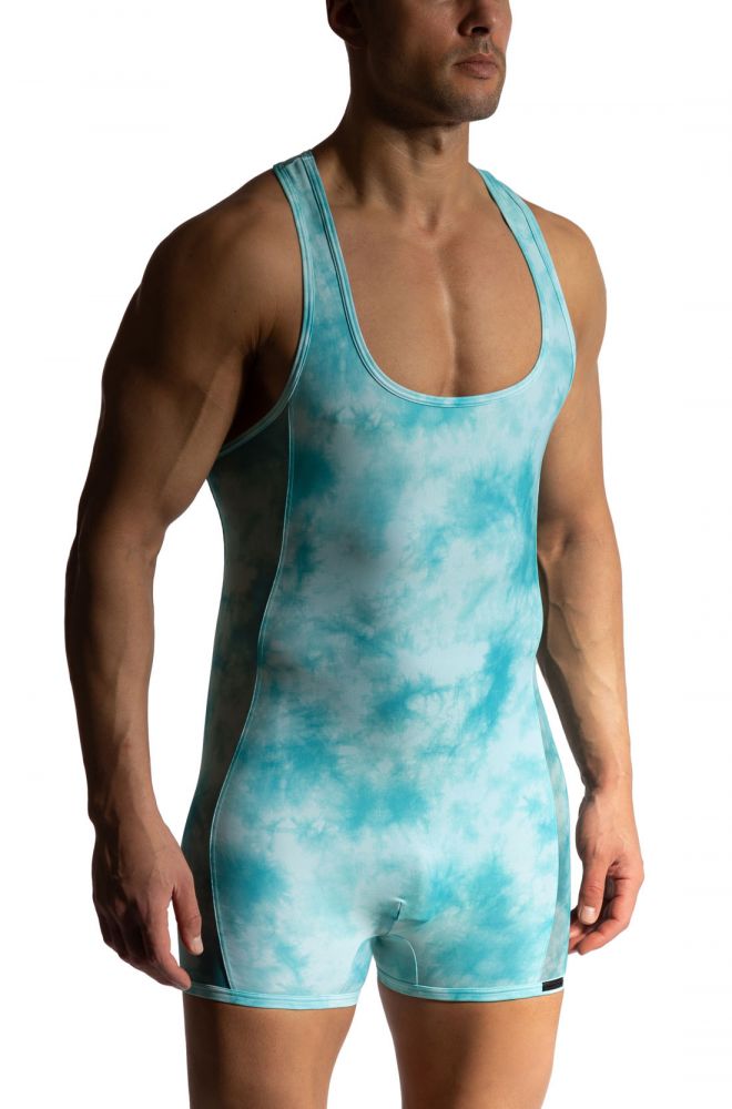 Sport Body M2472 – Herren-Body mit Wolkenprint und transparenten Partien - MANSTORE - Shop Deutschland Noodosz