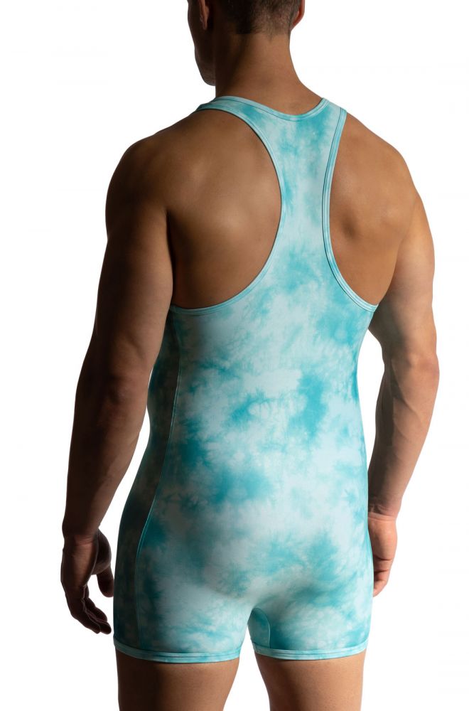 Sport Body M2472 – Herren-Body mit Wolkenprint und transparenten Partien - MANSTORE - Shop Deutschland Noodosz
