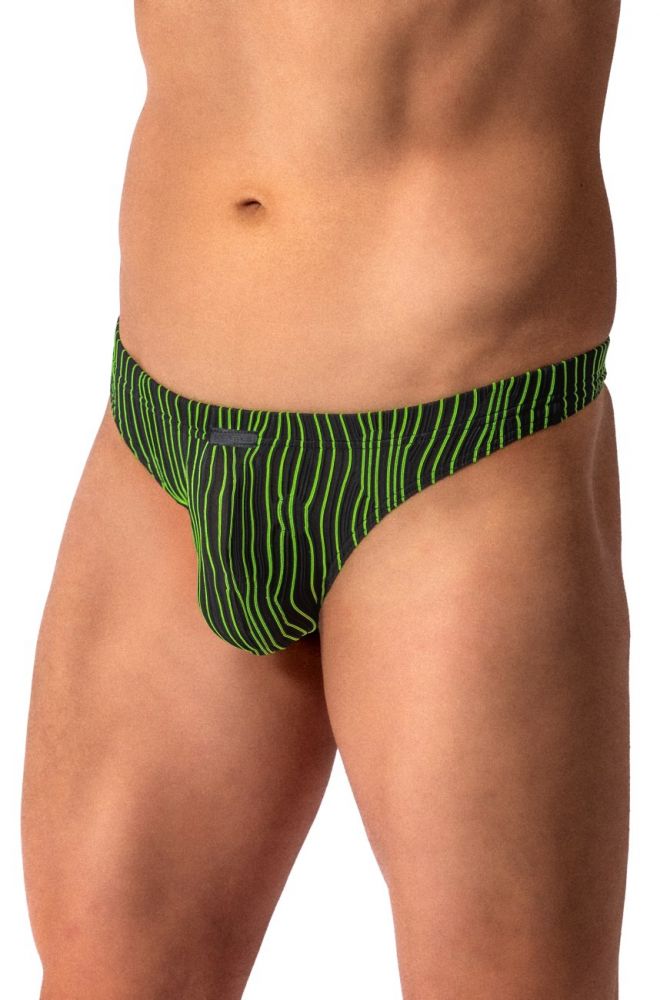 Herren Hip String M2615 Schwarz/Lime – leuchtet unter Schwarzlicht - MANSTORE - Shop Deutschland Noodosz