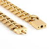 16mm Gold Miami Curb Cuban Link Chain made of 316L Stainless Steel - Hip Hop Necklace