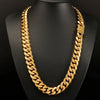 16mm Gold Miami Curb Cuban Link Chain made of 316L Stainless Steel - Hip Hop Necklace