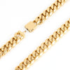 16mm Gold Miami Curb Cuban Link Chain made of 316L Stainless Steel - Hip Hop Necklace
