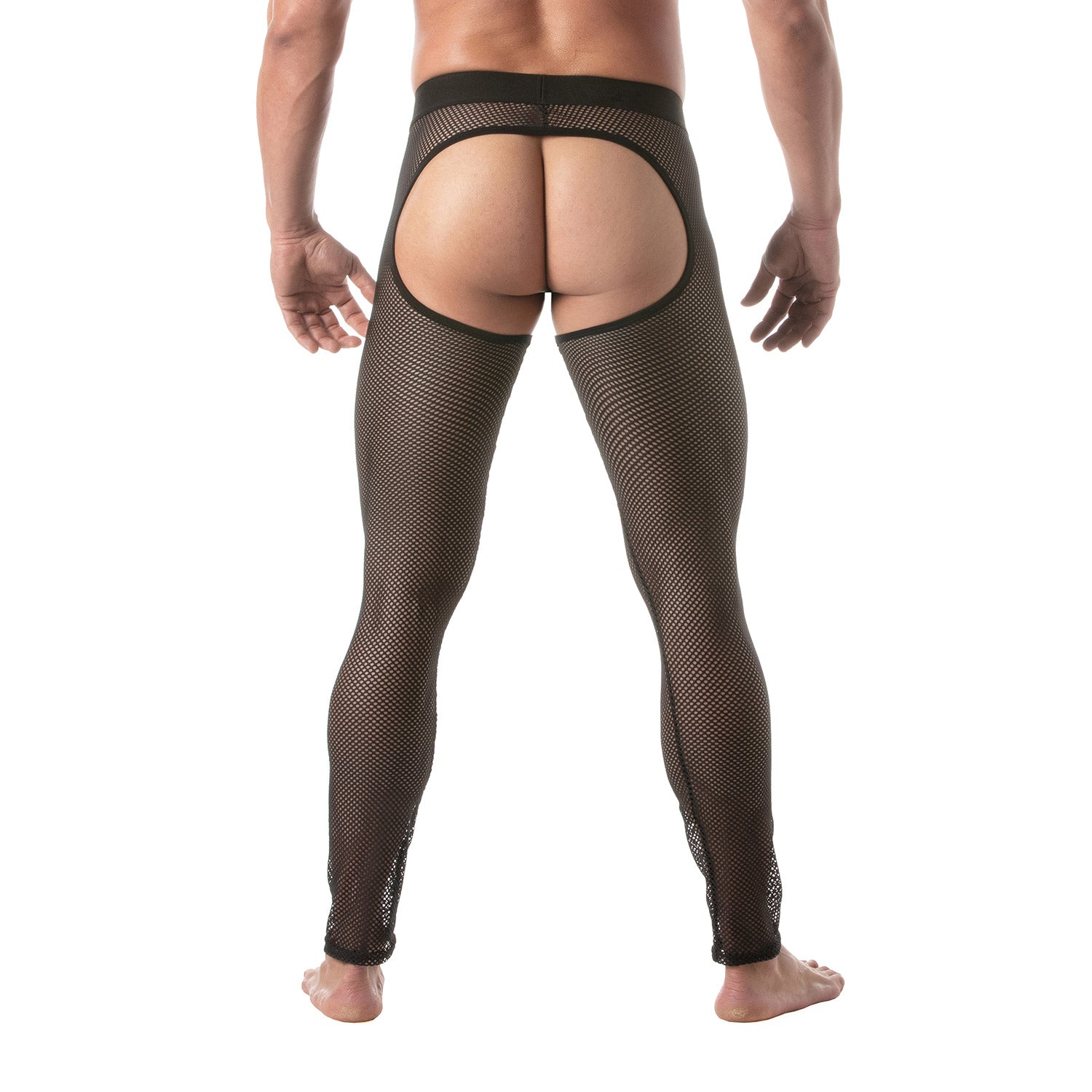 Circuit Fishnet Legging Chaps Black
