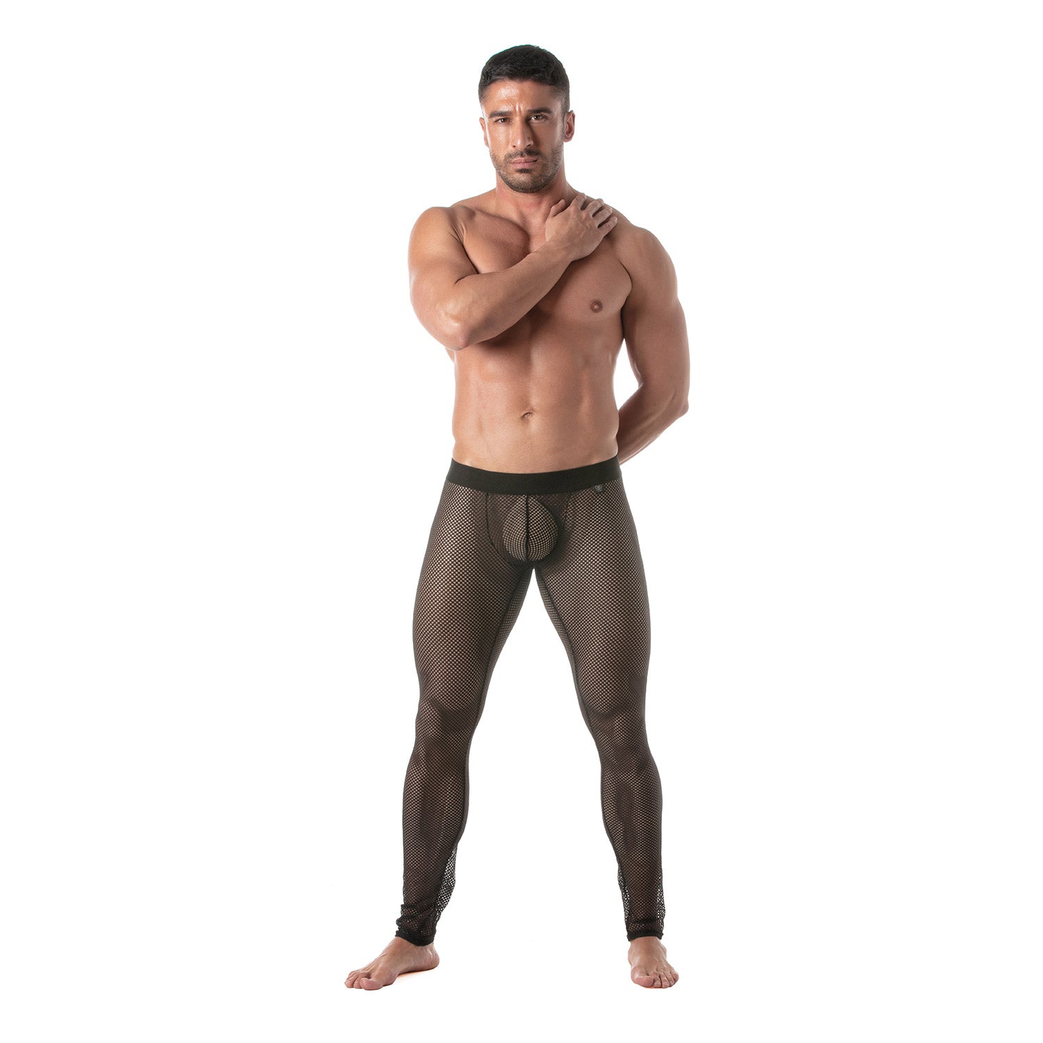Circuit Fishnet-Leggings Schwarz