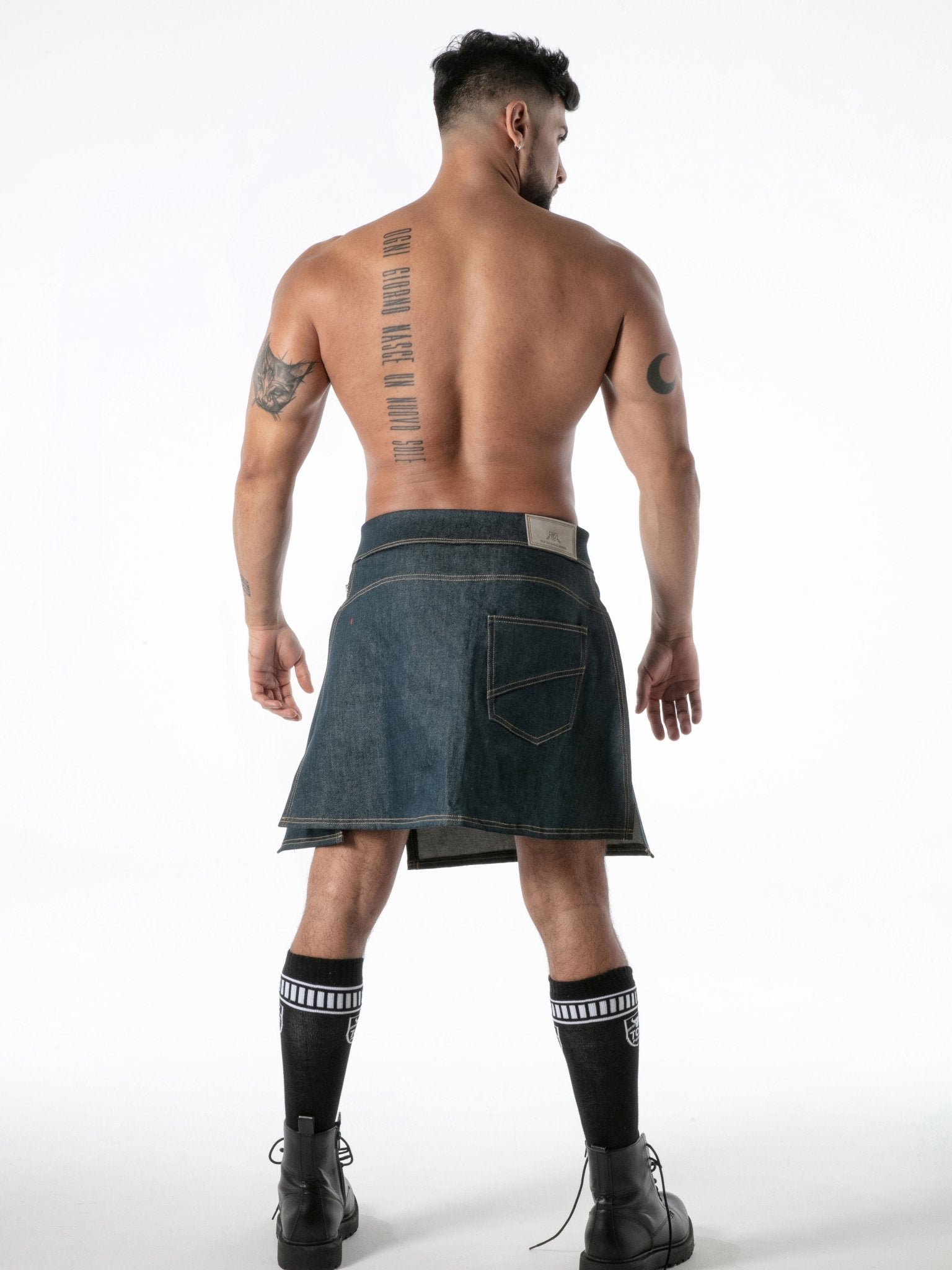 Raw Denim Zip Kilt, Jeans Rocks - TOF Paris - Shop Deutschland Noodosz