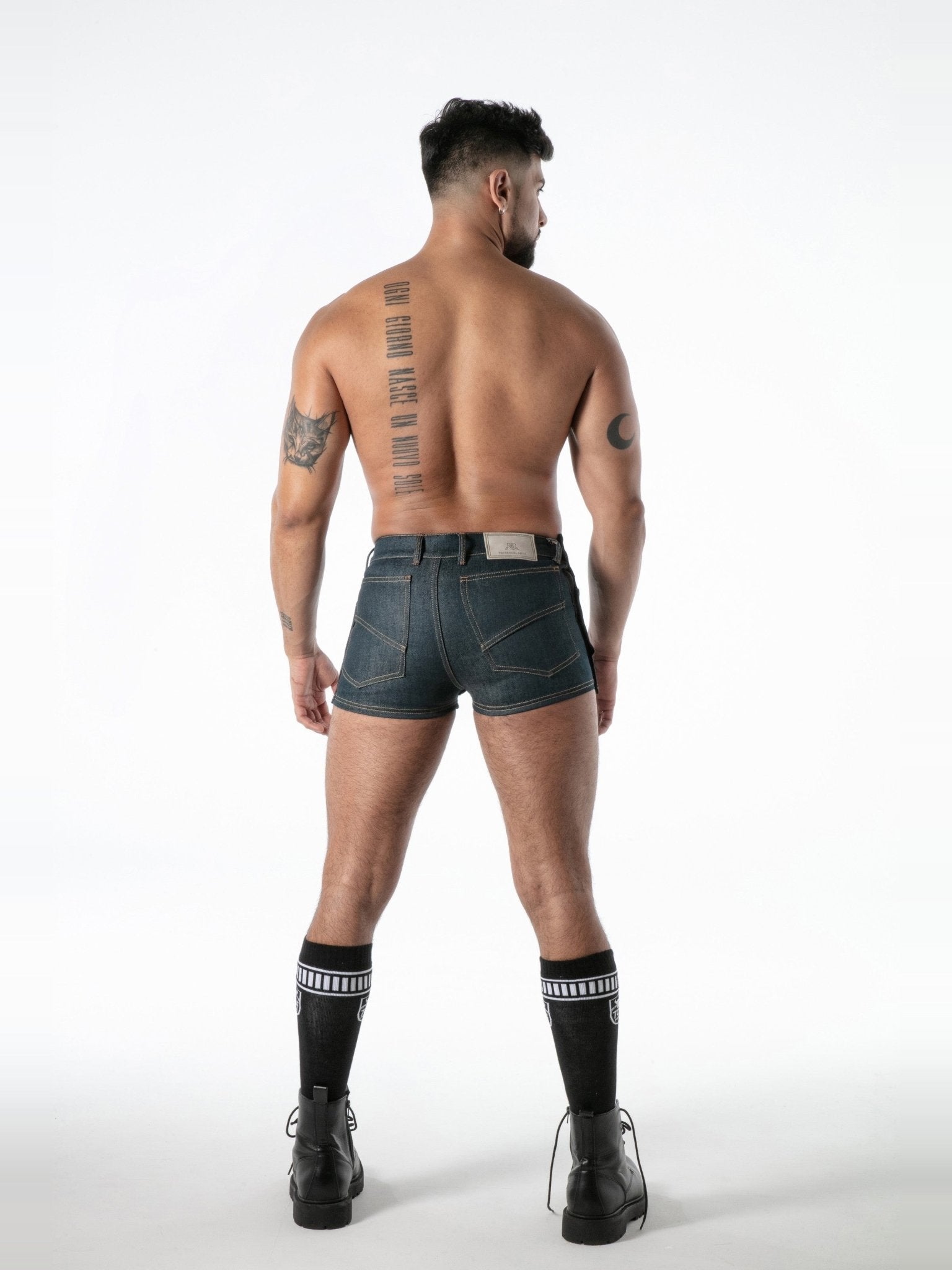 Raw Denim Tear-Away Shorts, kurze Jeanshose - TOF Paris - Shop Deutschland Noodosz