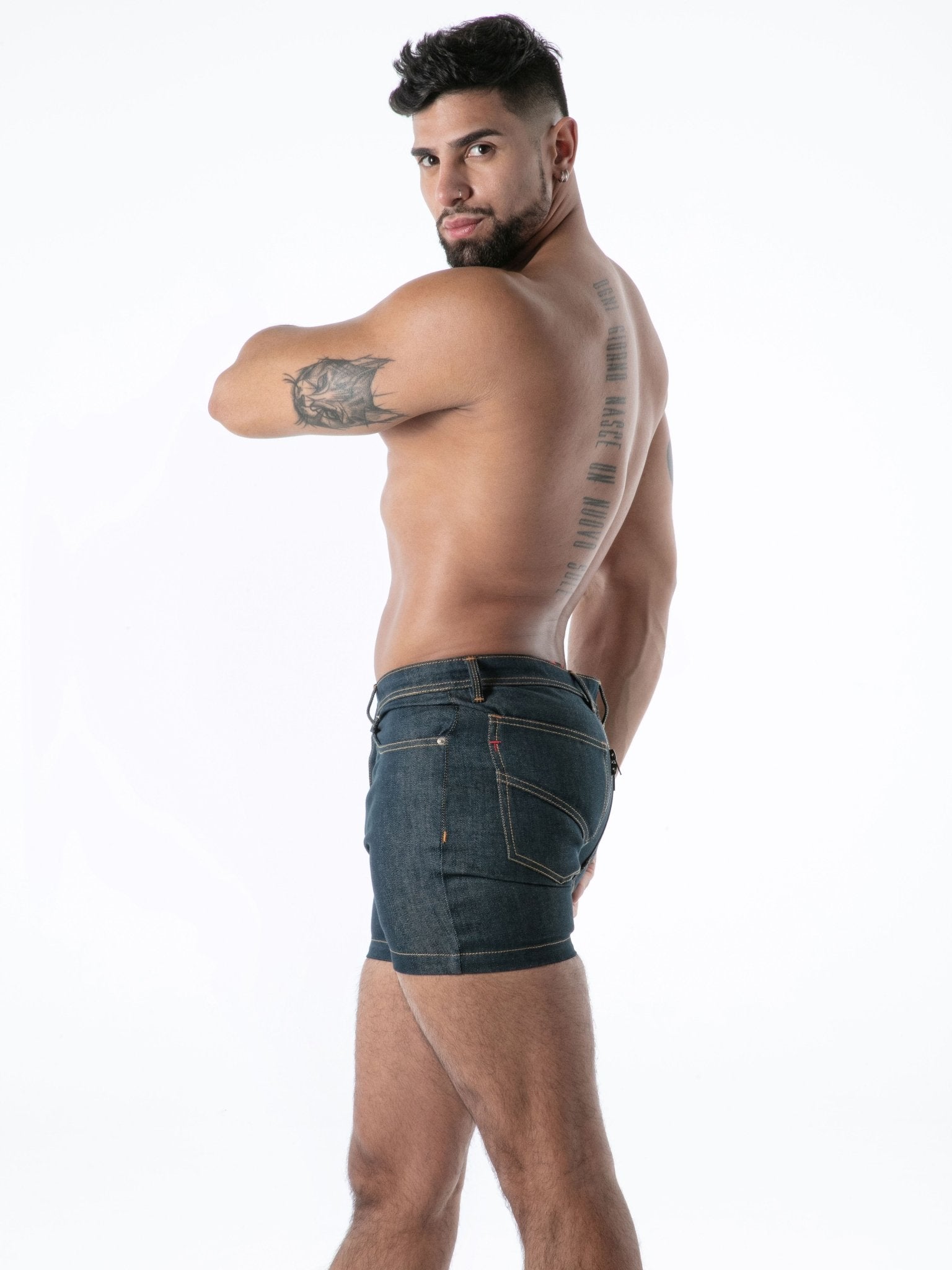 Raw Denim Full-Zip Shorts - TOF Paris - Shop Deutschland Noodosz