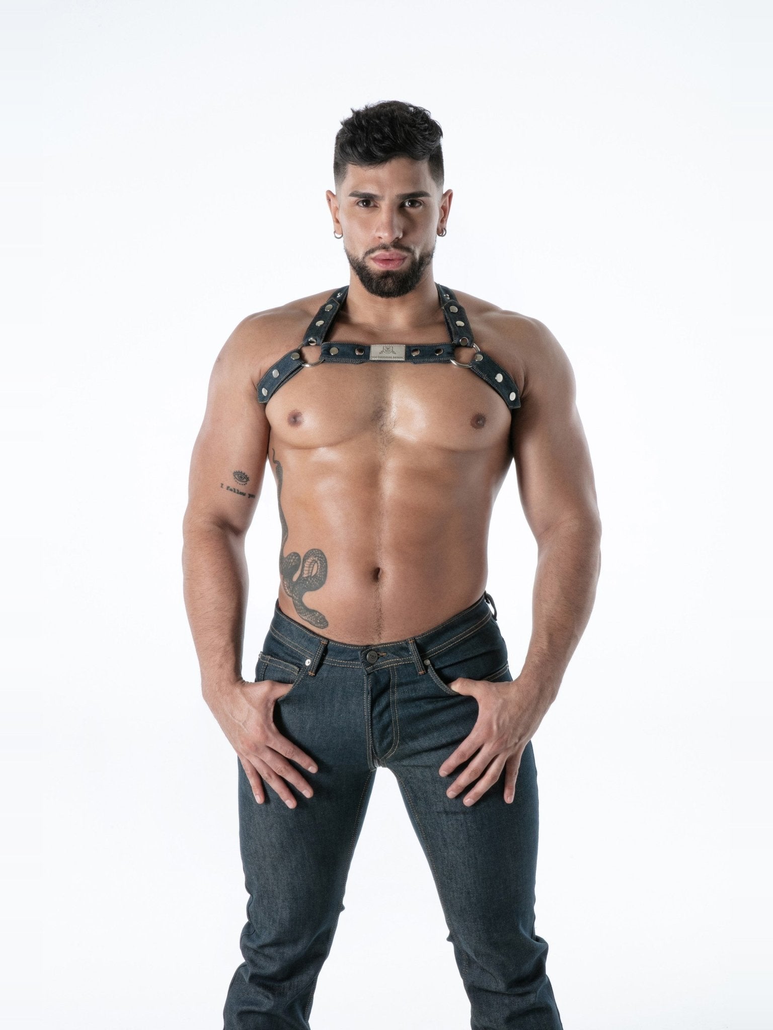 Raw Denim Bulldog Harness - TOF Paris - Shop Deutschland Noodosz