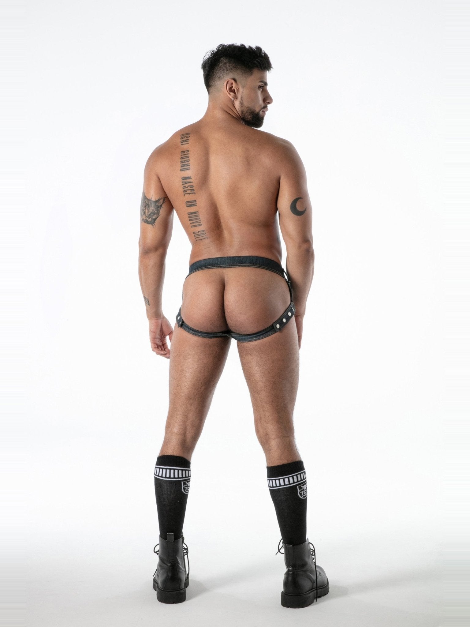 Raw Denim Ful Zip Jock Brief, Jockstrap - TOF Paris - Shop Deutschland Noodosz