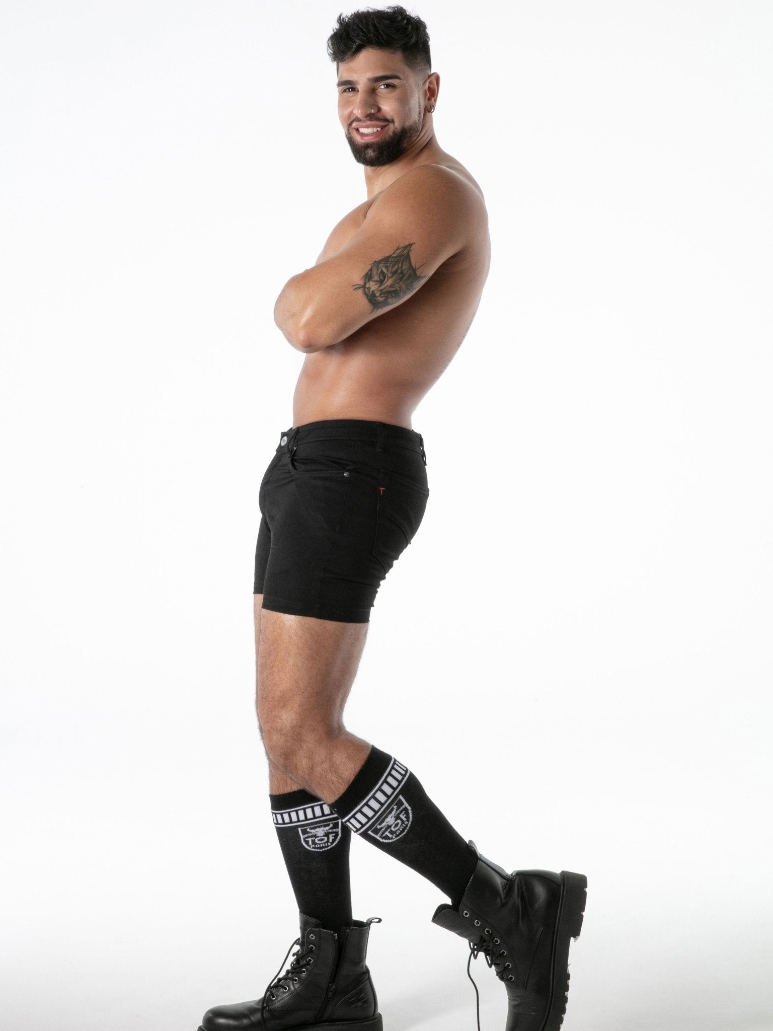 Raw Denim Full-Zip Shorts - TOF Paris - Shop Deutschland Noodosz