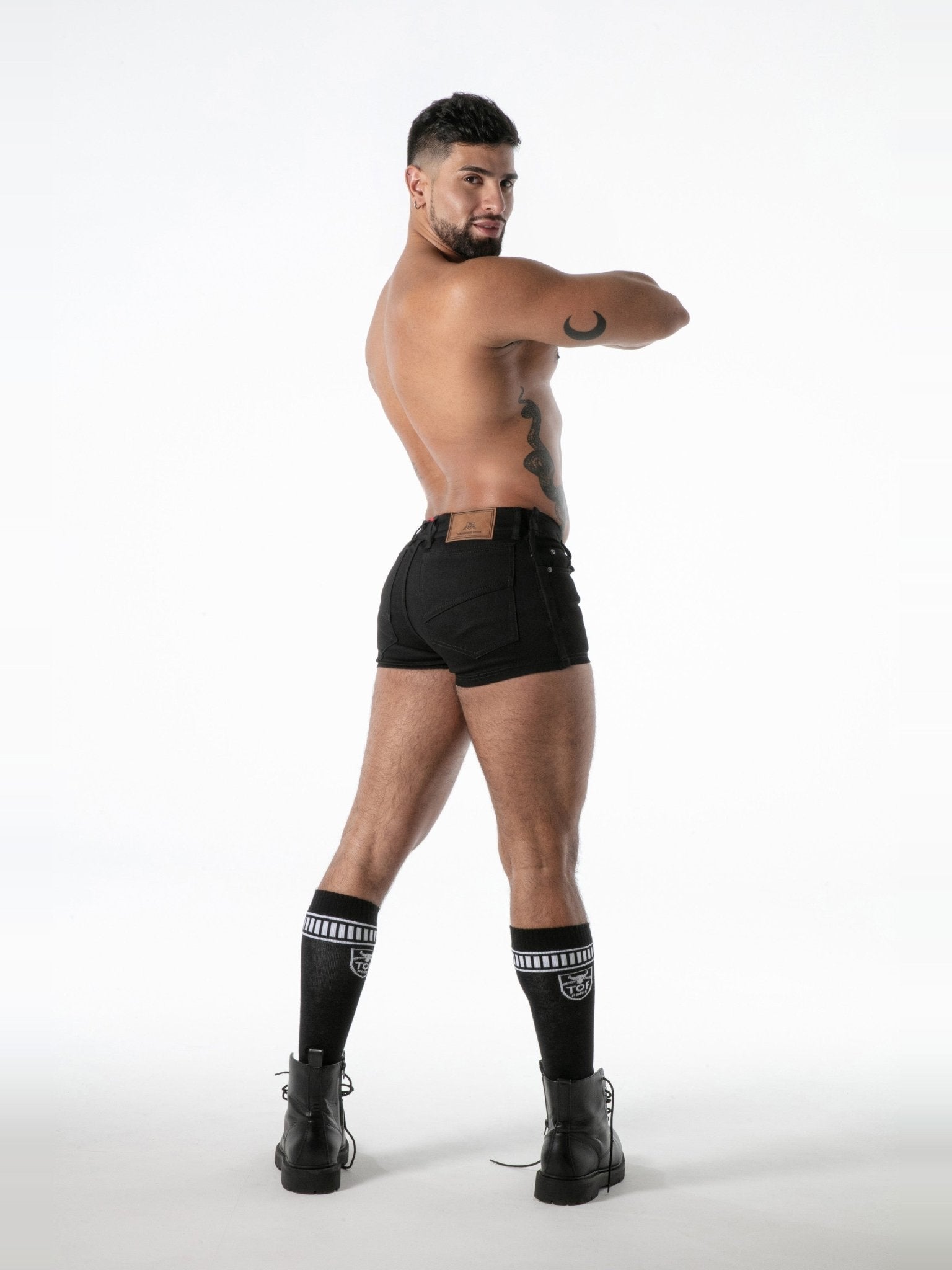 Raw Denim Tear-Away Shorts, kurze Jeanshose - TOF Paris - Shop Deutschland Noodosz
