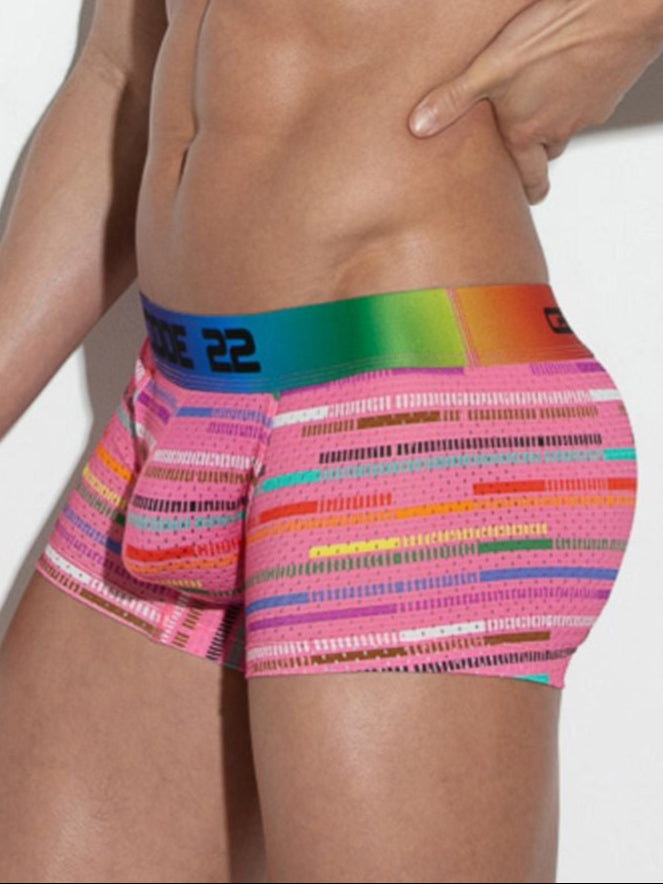 CODE 22 PRIDE MESH BOXER in vibrant colors, featuring a broad elastic waistband and premium mesh fabric. CODE 22  PRIDE MESH BOXER - 2172 Boxershorts Code 22 Kleidung & Accessoires:Herren:Herrenmode:Unterwäsche nudosz.myshopify.com