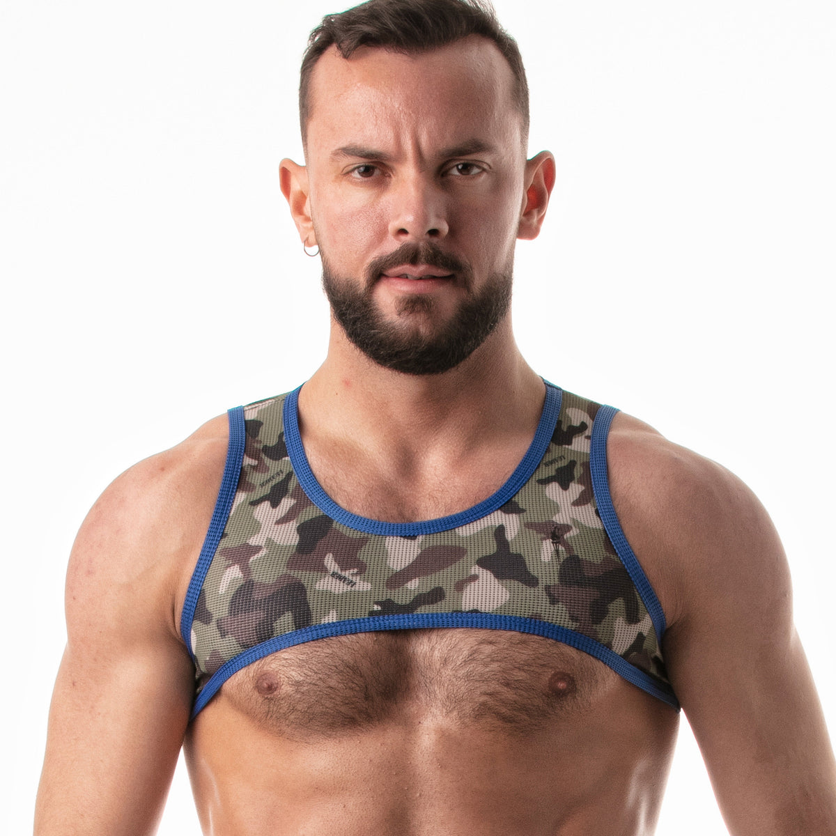Warrior-Gurtzeug mit Camouflage-Muster, Blau-0