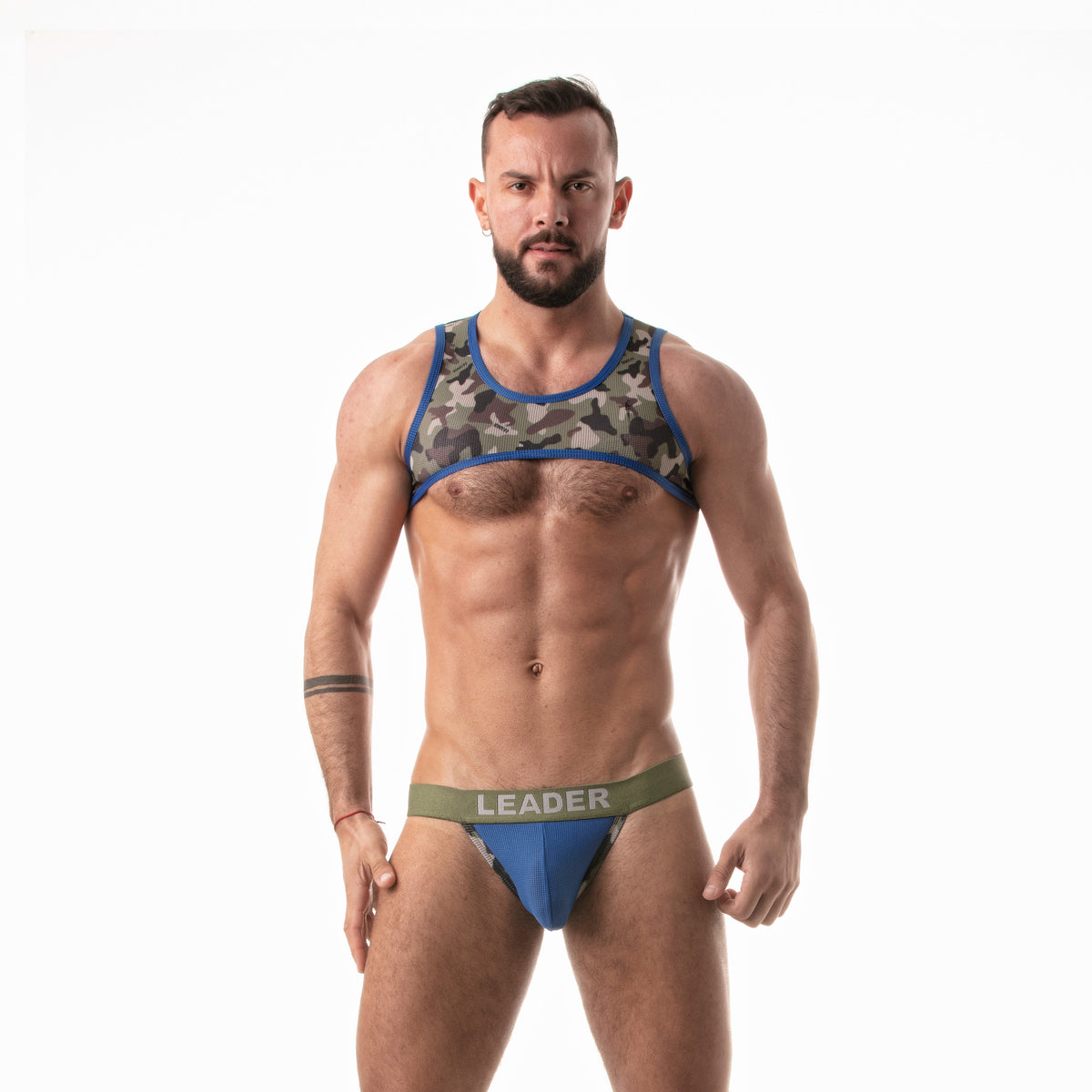 Warrior-Gurtzeug mit Camouflage-Muster, Blau-2