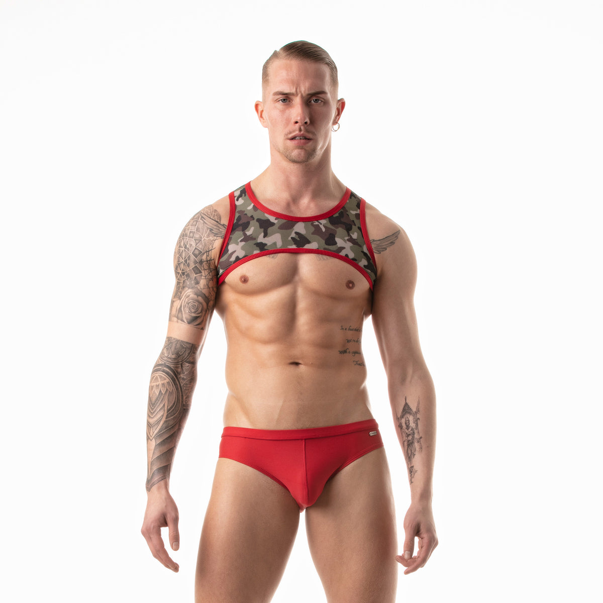 Warrior-Gurt mit Camouflage-Muster, Rot-2