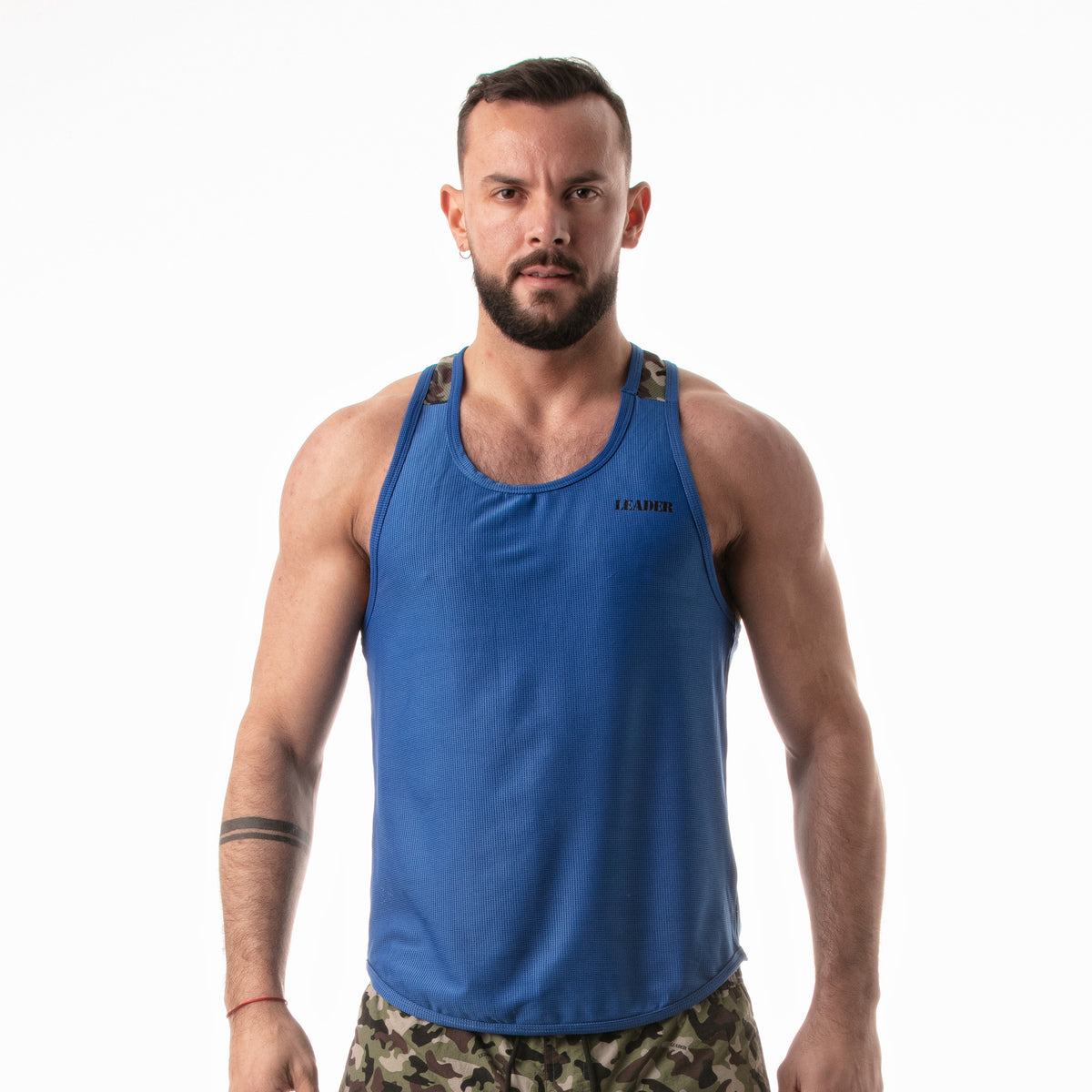Racer-Tanktop mit Camouflage-Muster, Blau-0