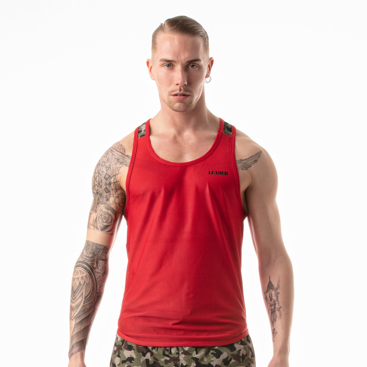 Racer-Tanktop mit Camouflage-Muster, Rot-0