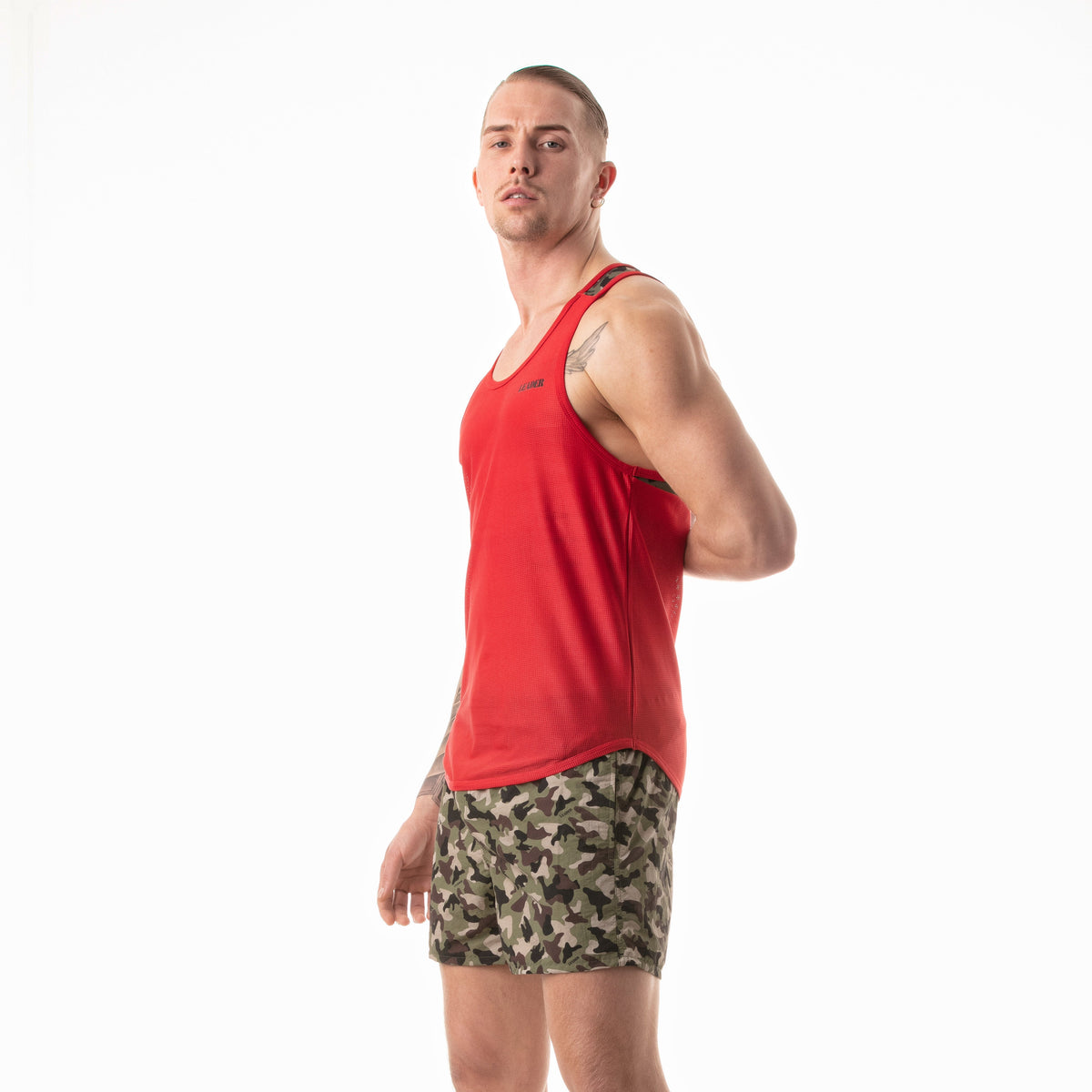 Racer-Tanktop mit Camouflage-Muster, Rot-4