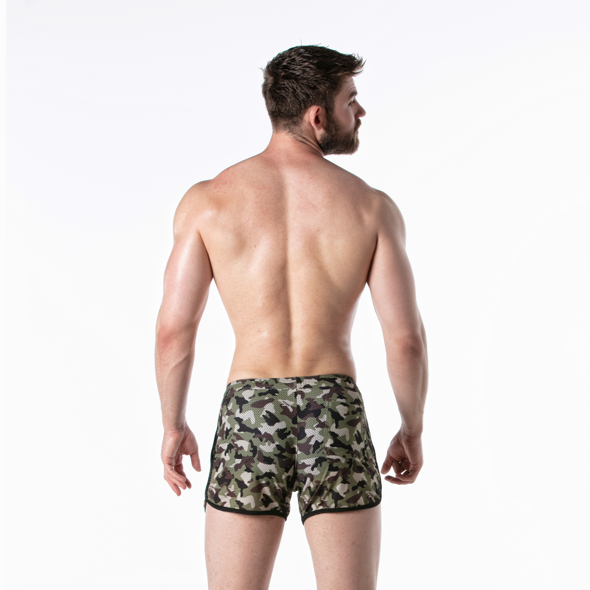 Mesh-Shorts mit Camouflage-Muster – 4