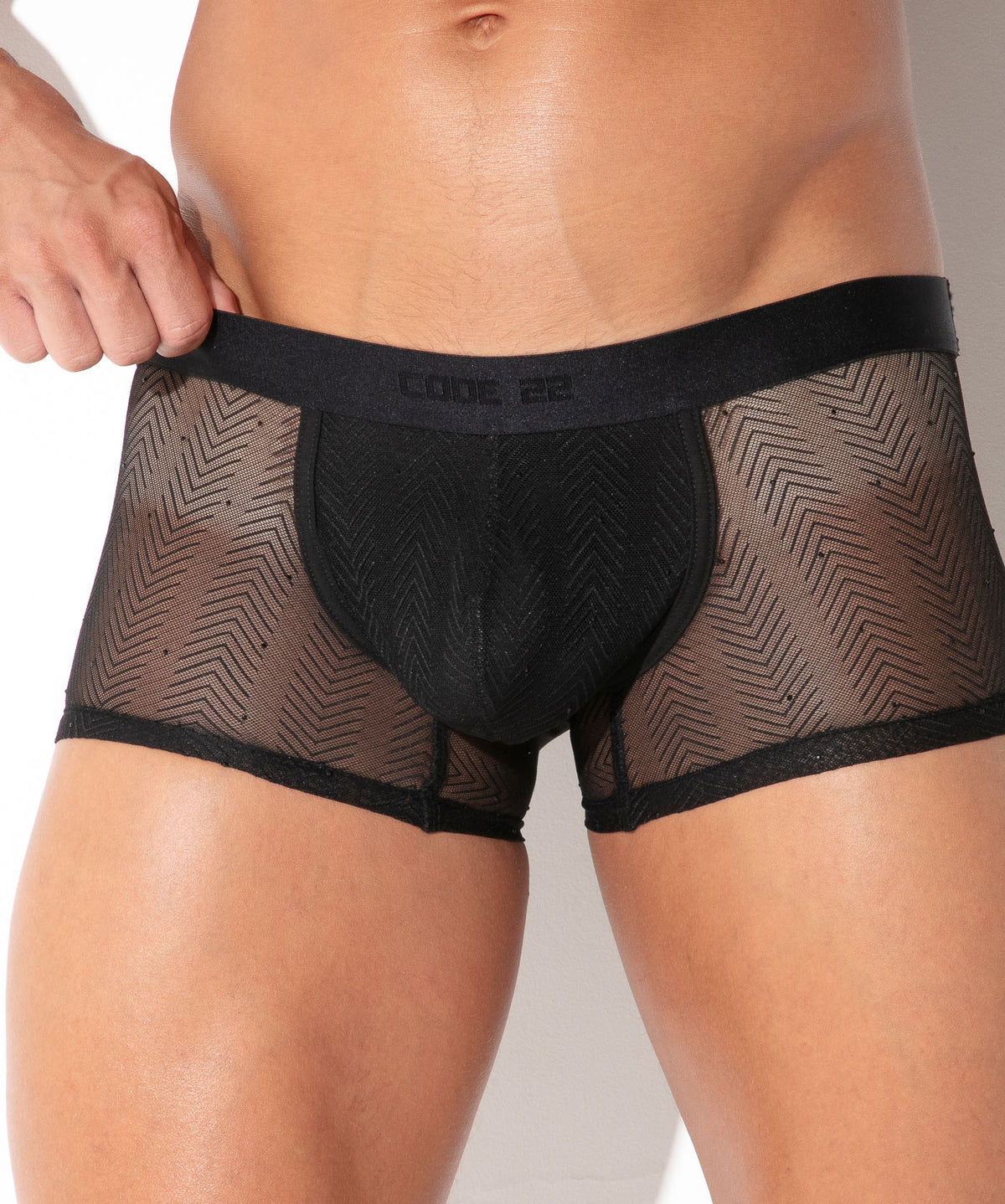 Rock Boxer aus Mesh mit Strass 2252 – Schwarz - Code 22 - Shop Deutschland Noodosz