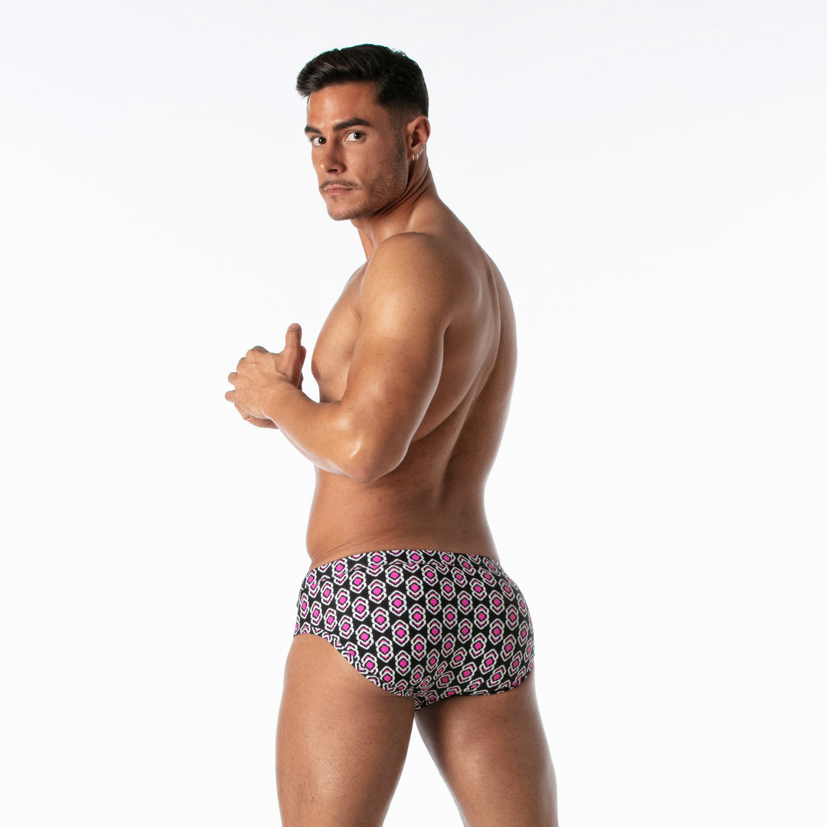 Miami-Badehose, schwarz-4