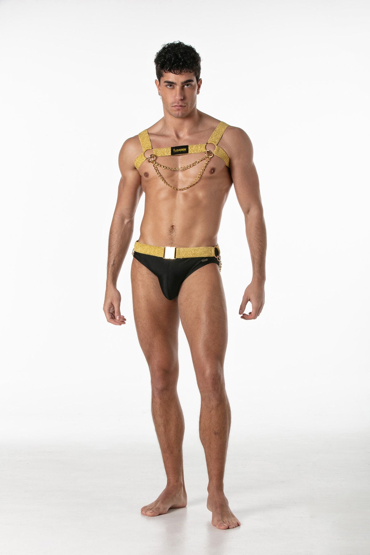 Party-Geschirr Schwarz Gold-3