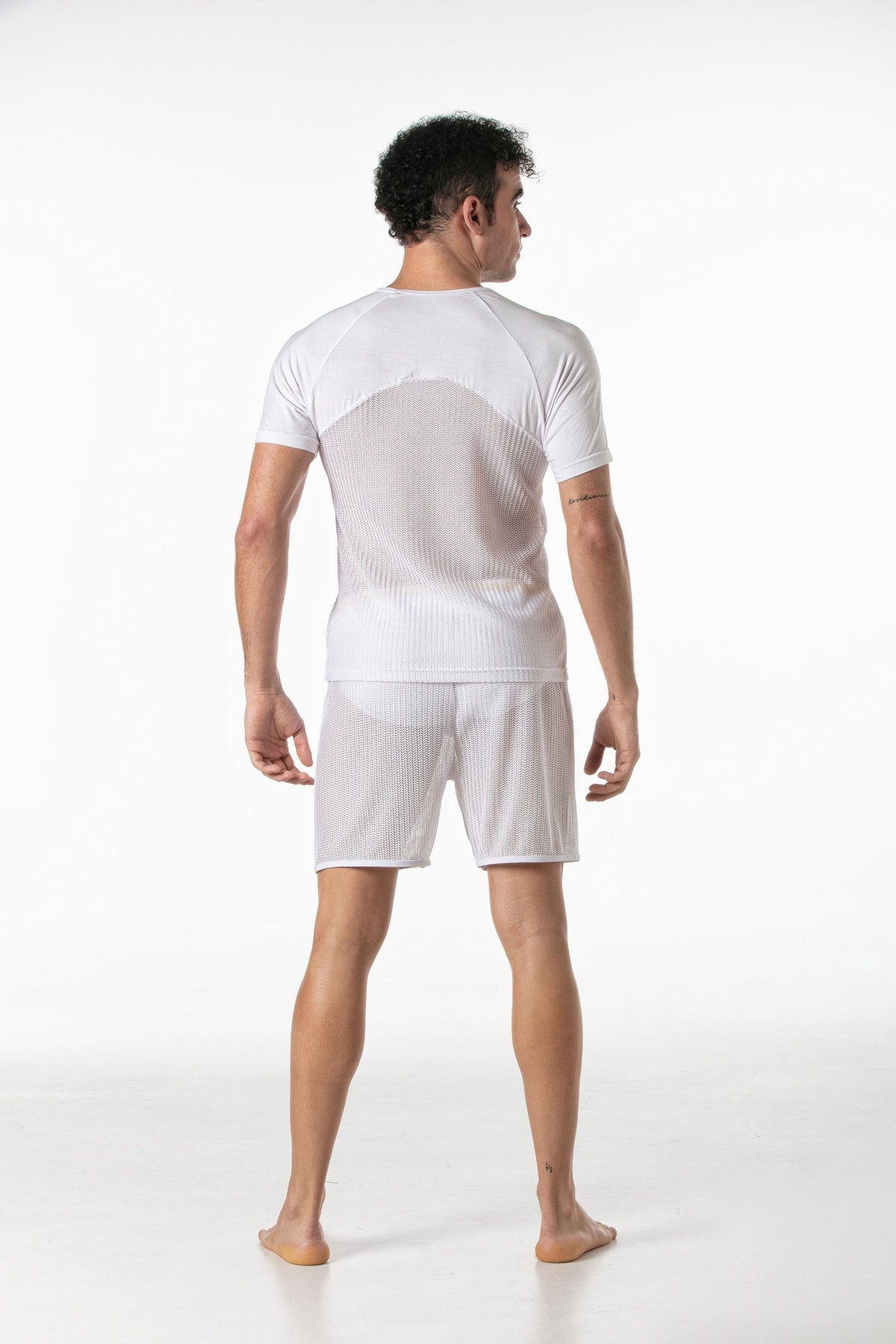 Invictus Mesh-T-Shirt Weiß-4