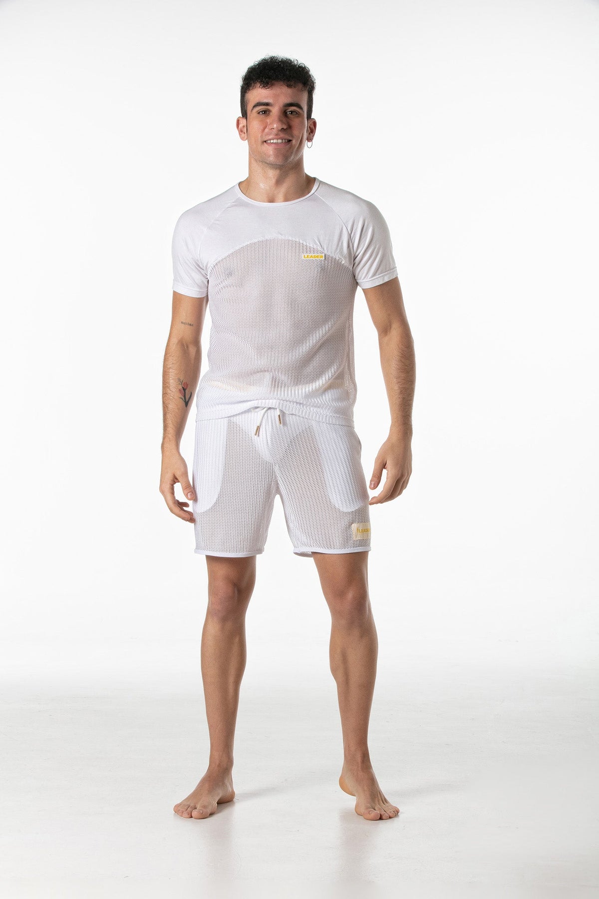 Invictus Mesh-T-Shirt Weiß-2