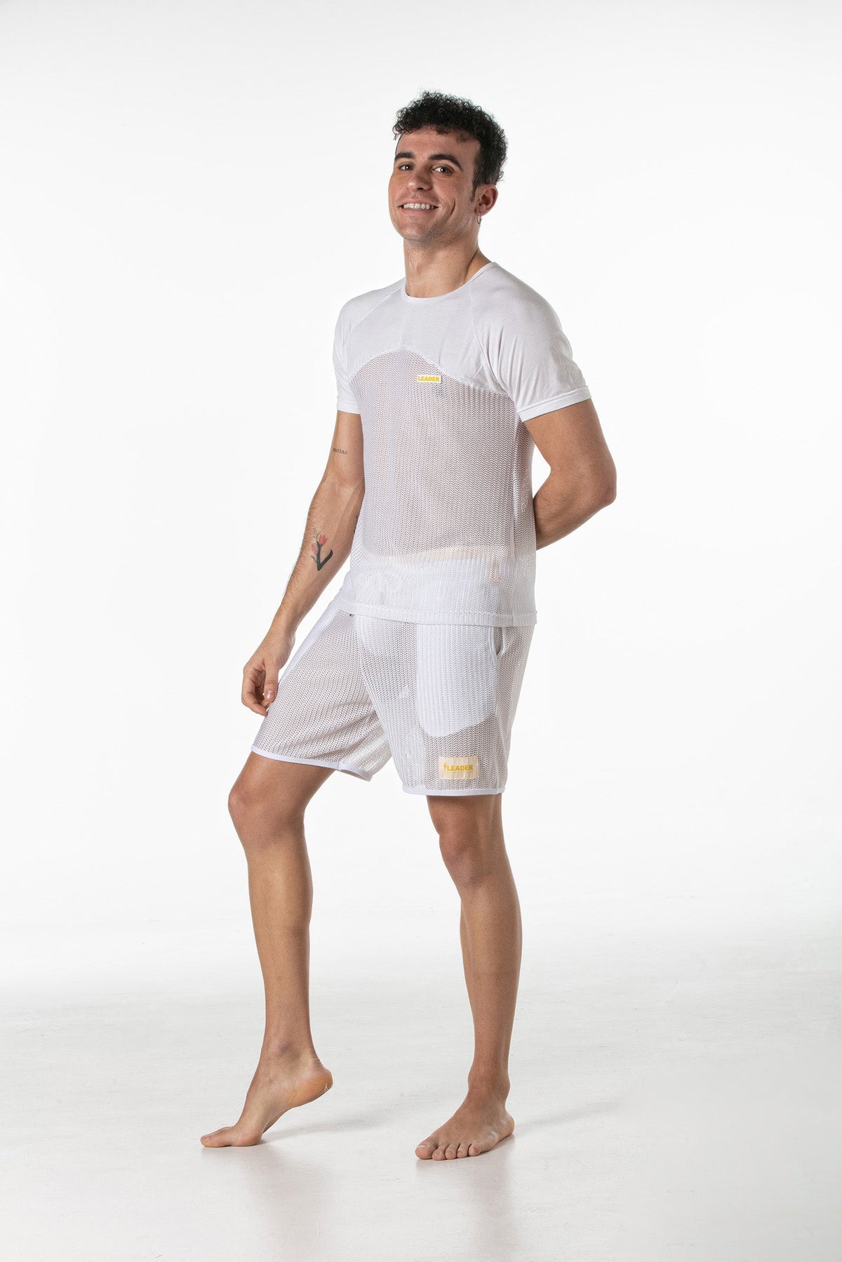 Invictus Mesh-T-Shirt Weiß-3