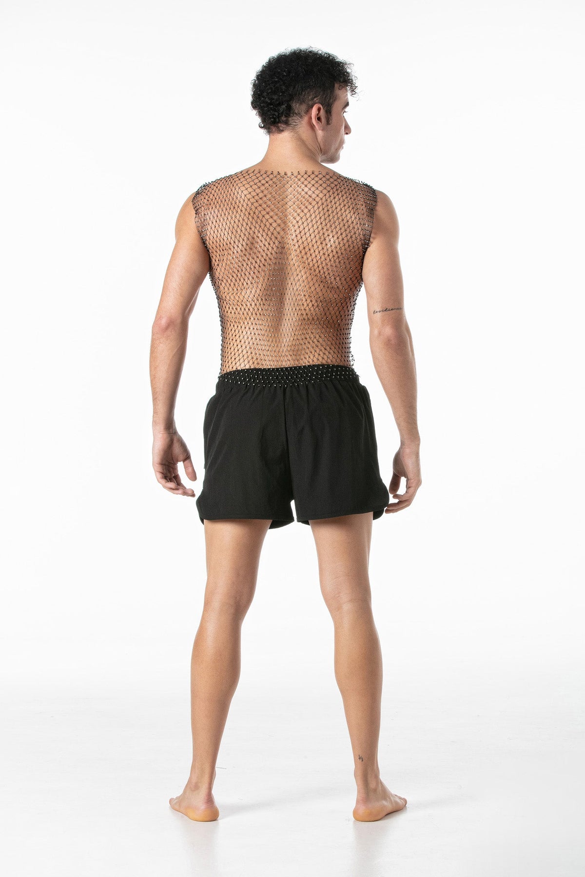Mesh-Party-Tanktop Schwarz-4