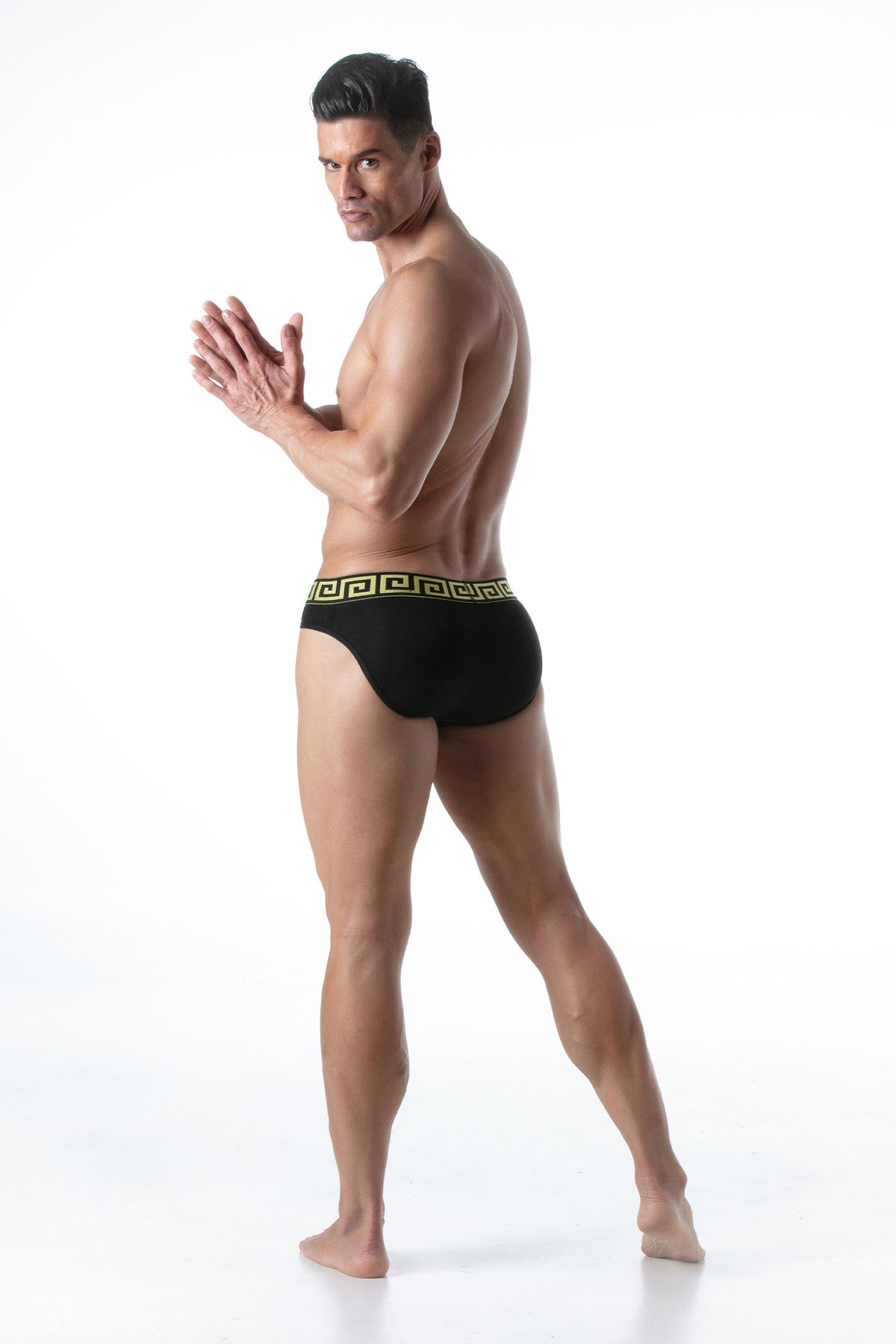 Invictus-Slips Schwarz Gold-4
