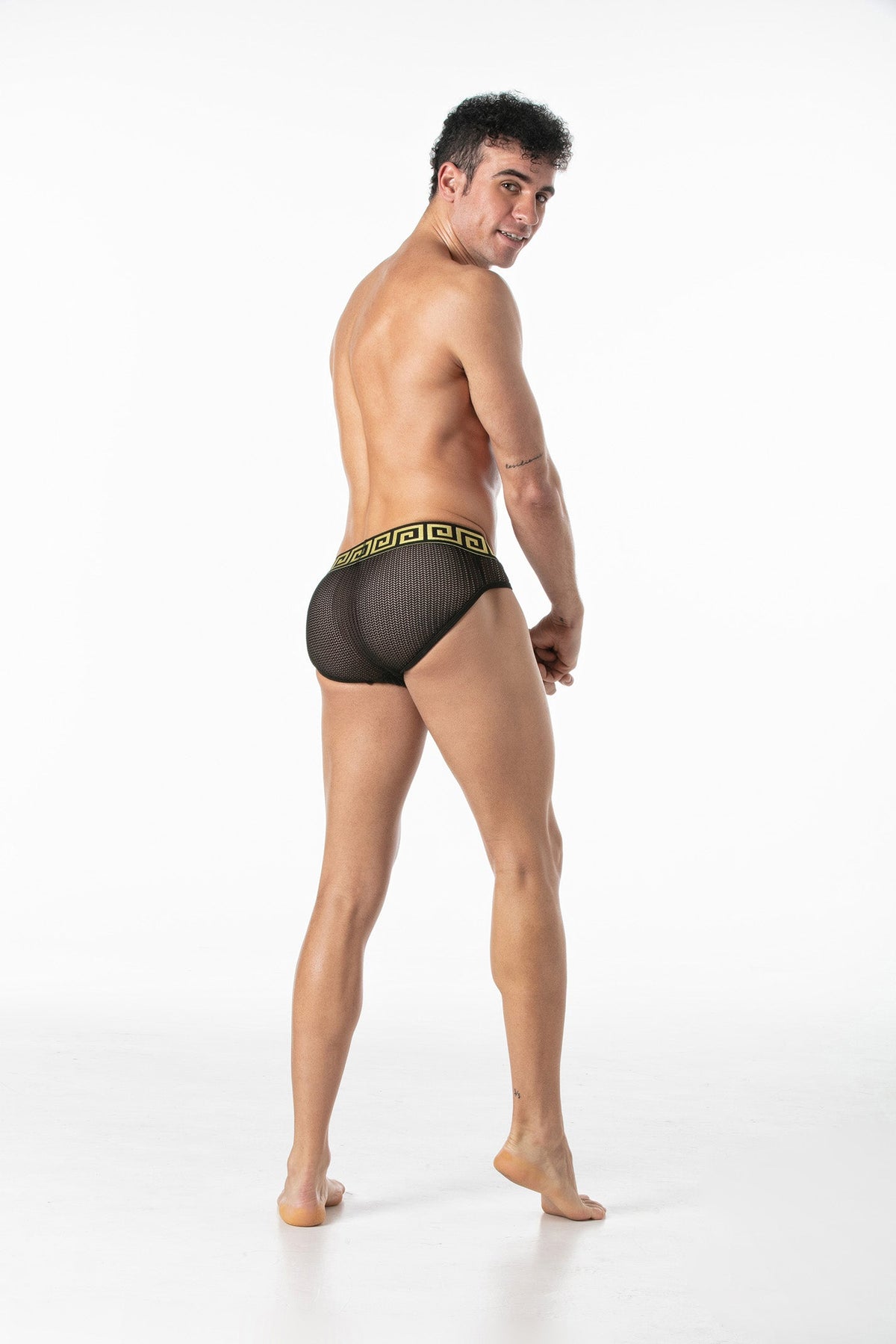 Invictus Mesh-Slip Schwarz Gold-4