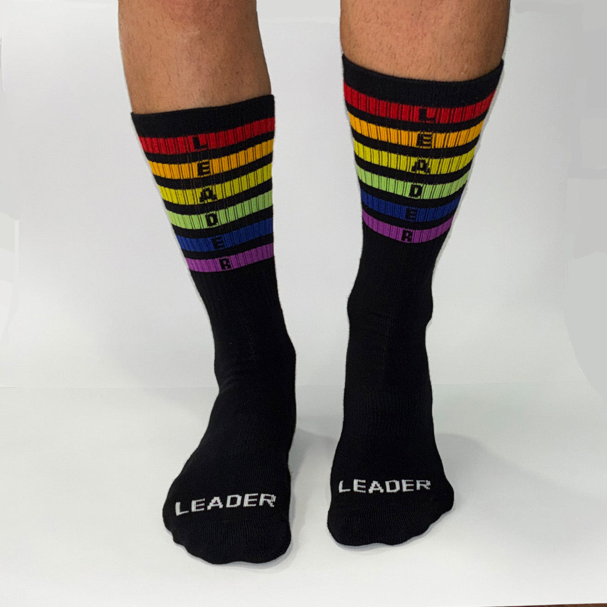 Pride Stripes Crew-Socken Schwarz-1