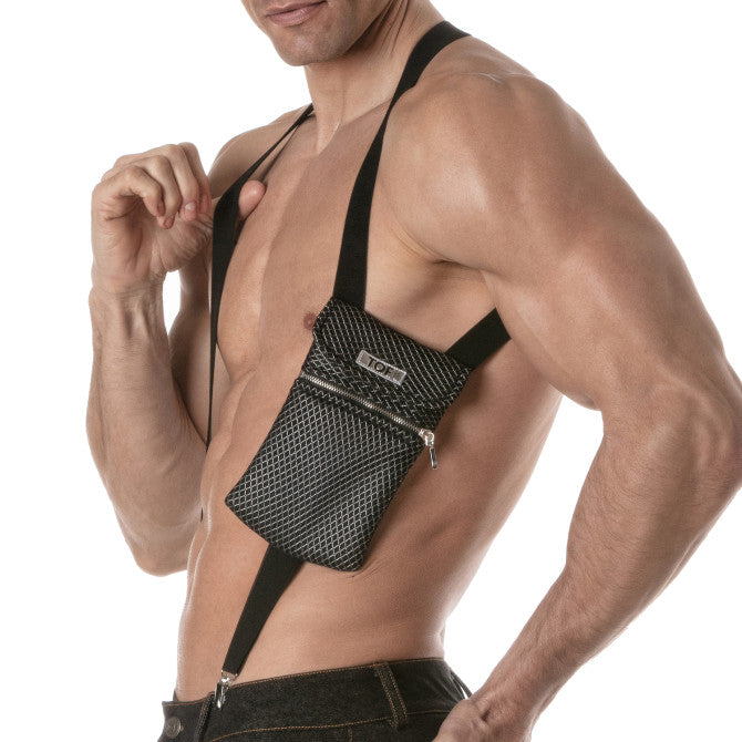 3D Elastic Pocket Harness Black Grey