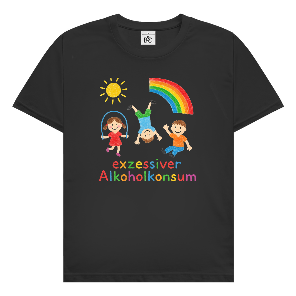 Herren T-Shirt Exzessiver Alkoholkonsum