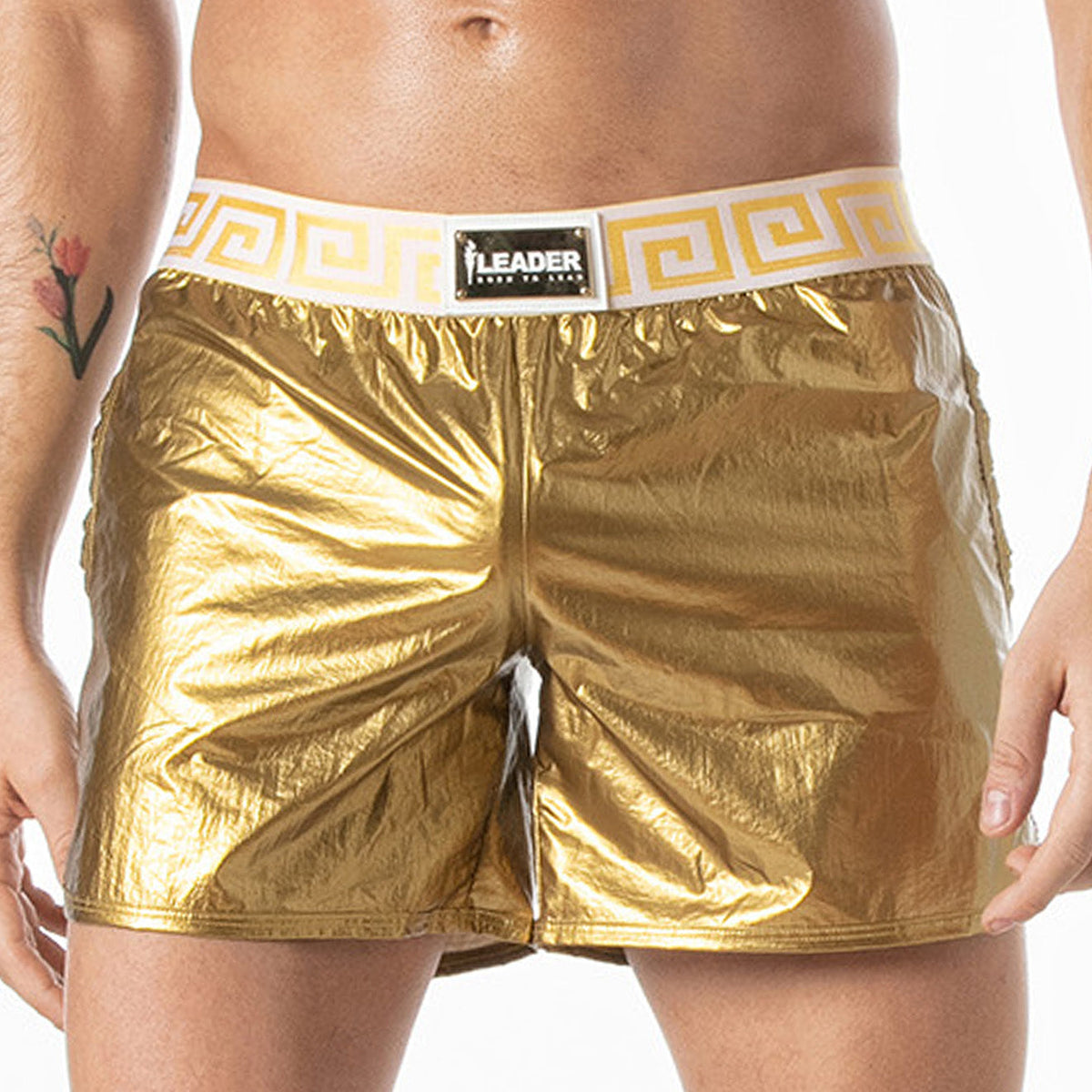 Invictus Party-Shorts Weiß Gold-0