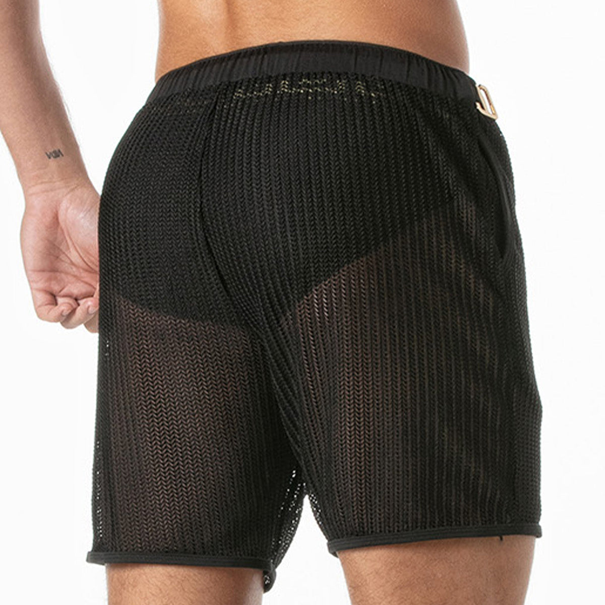 Invictus Mesh-Shorts Schwarz-1