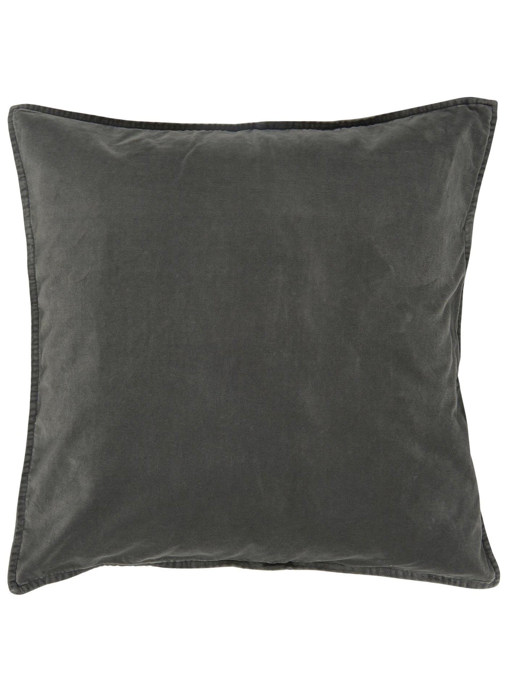 Dekokissen Velours Thunder grey 52x52cm
