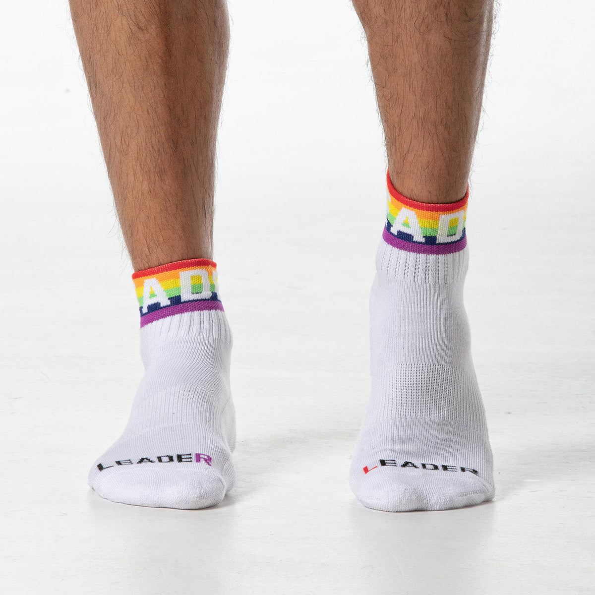 Regenbogen-Söckchen, weiß-1