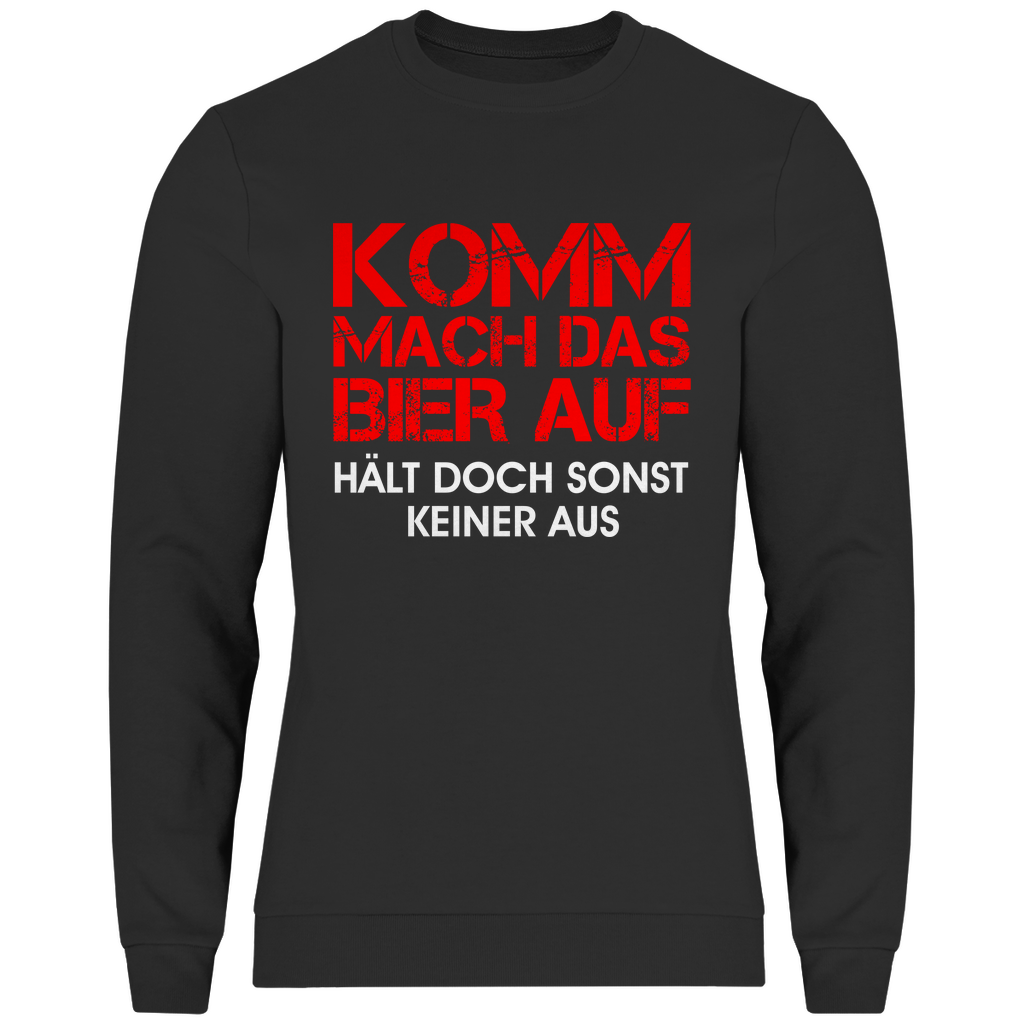 Herren Sweatshirt Komm mach das Bier auf
