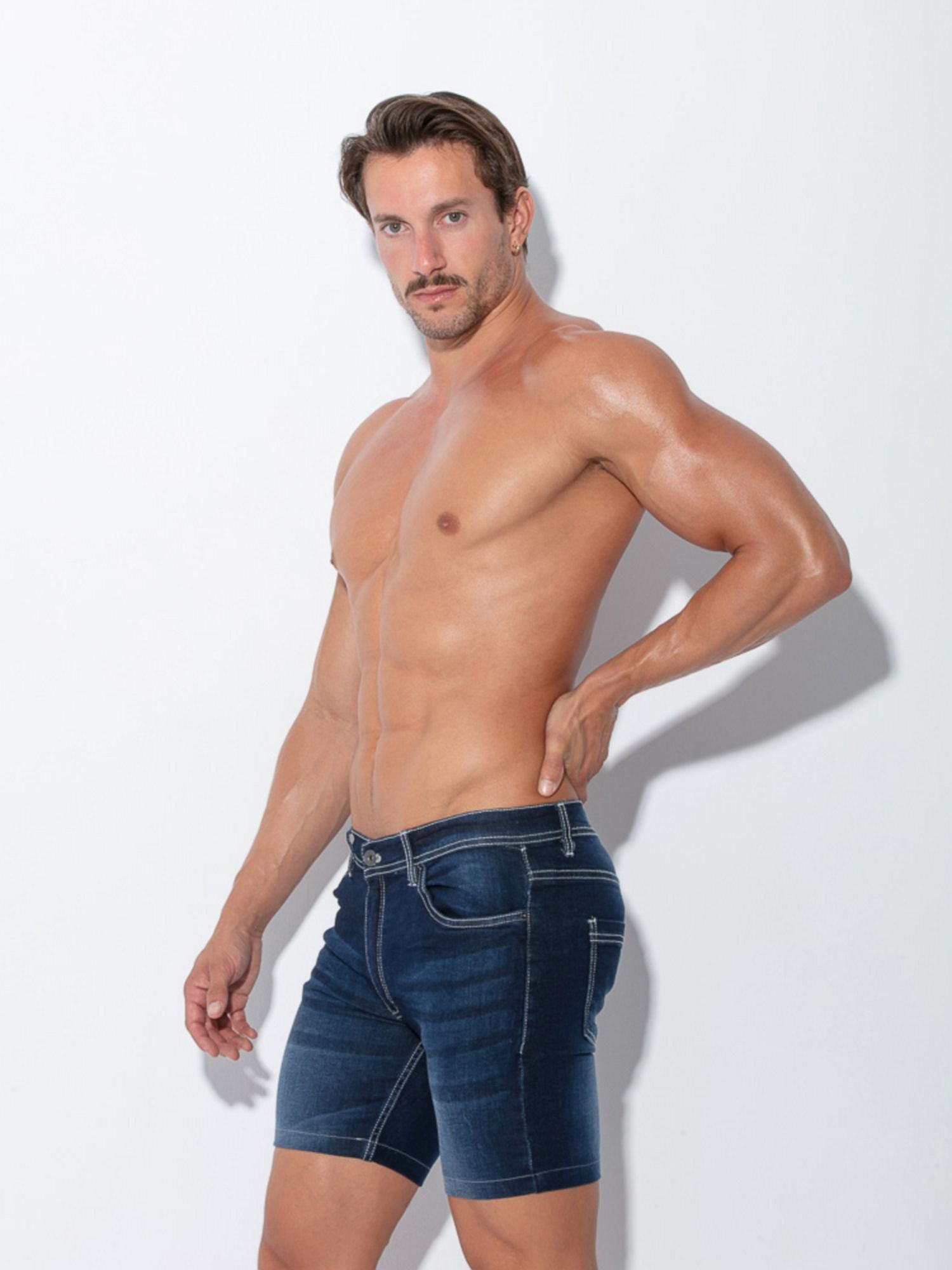 Code 22 STRETCH JEANS 9734s, Kurze Blue Jeans Shorts Code 22 Kleidung & Accessoires:Herren:Herrenmode:Shorts & Bermudas nudosz.myshopify.com