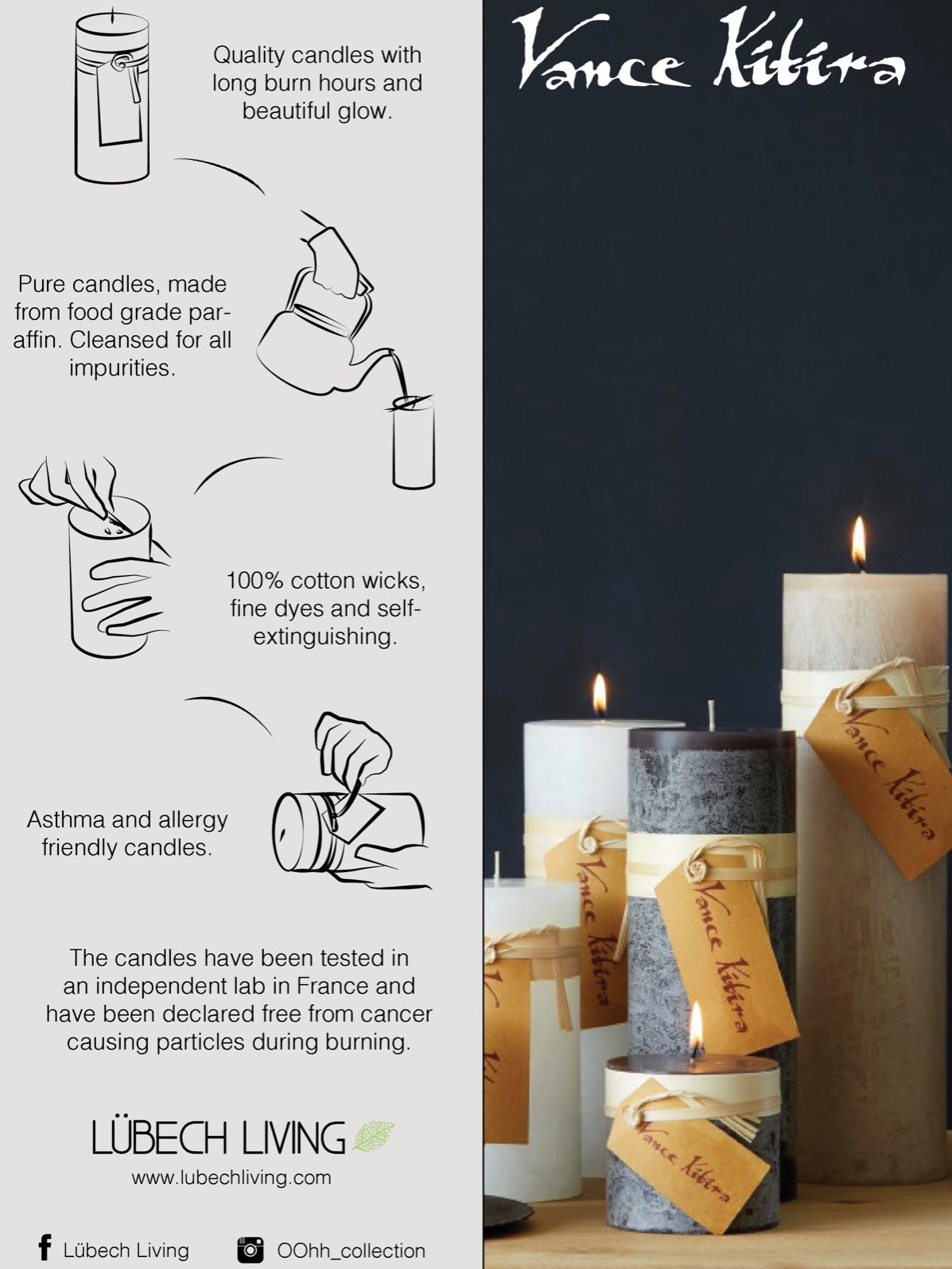 Blockkerze Timber 8x15cm, in mehreren Farben