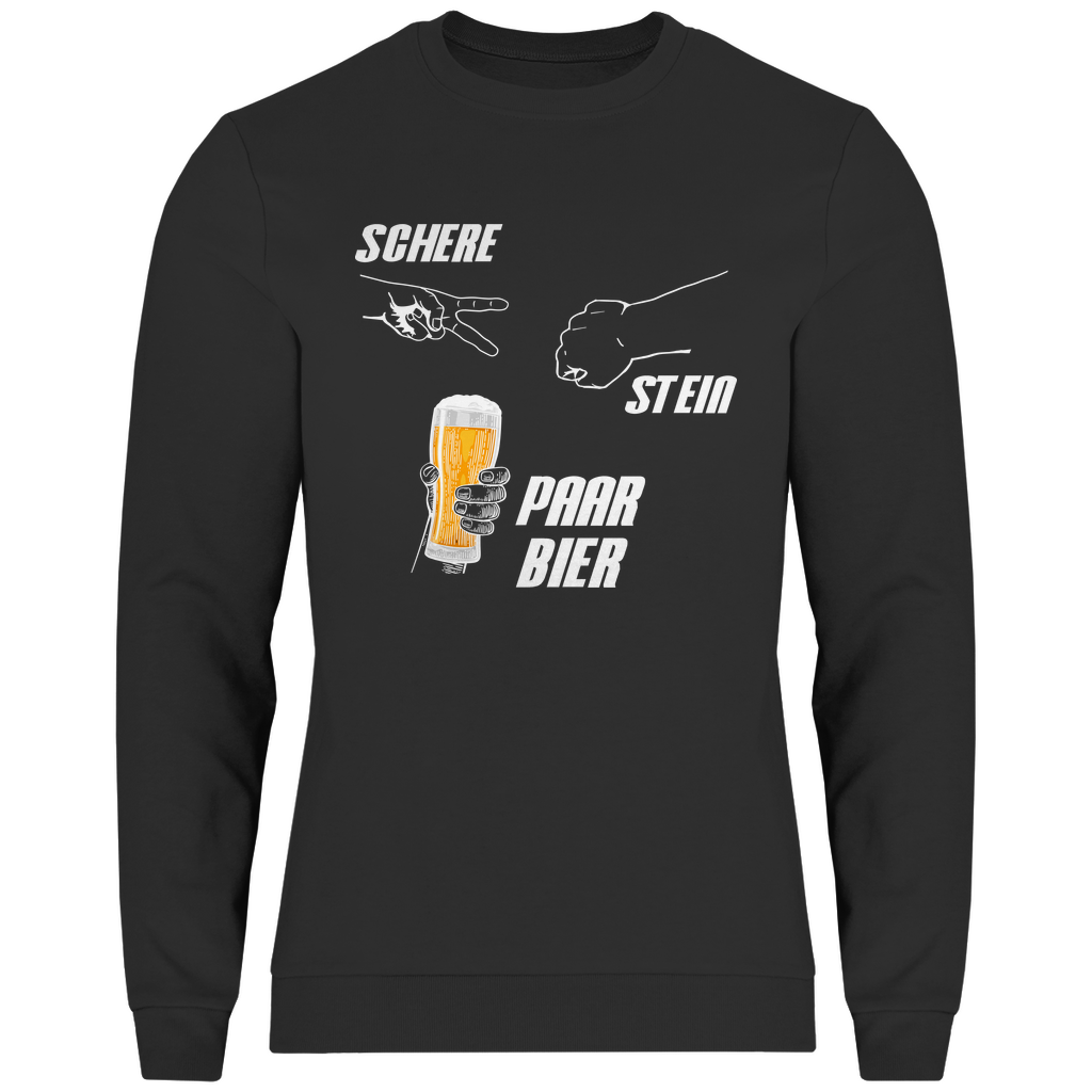 Herren Sweatshirt Schere Stein
