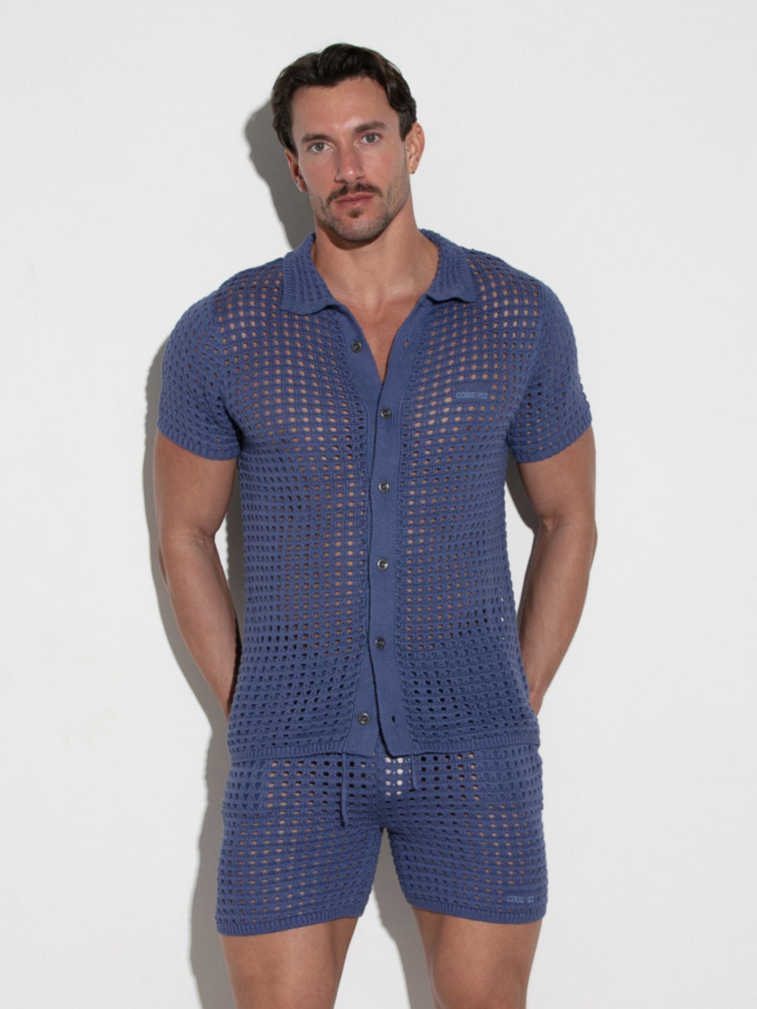 CODE 22 CROCKET KNIT Hemd - 7006 Strickhemd Code 22 Kleidung & Accessoires:Herren:Herrenmode:Shirts & Hemden:Freizeithemden & Shirts nudosz.myshopify.com