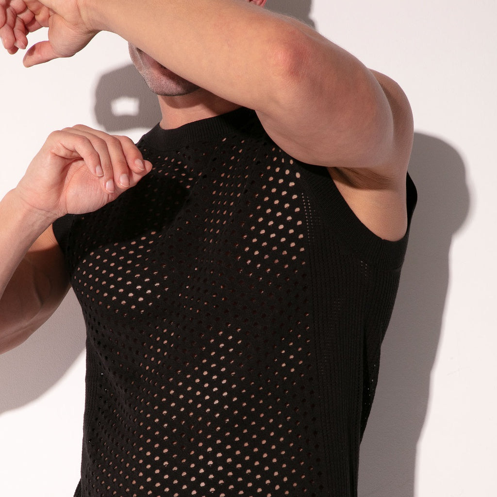 CODE 22 KNITTED TANKTOP, sleeveless knitted shirt - 7002 