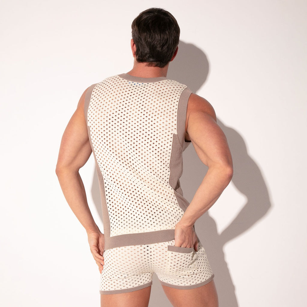 CODE 22 KNITTED TANKTOP, sleeveless knitted shirt - 7002 