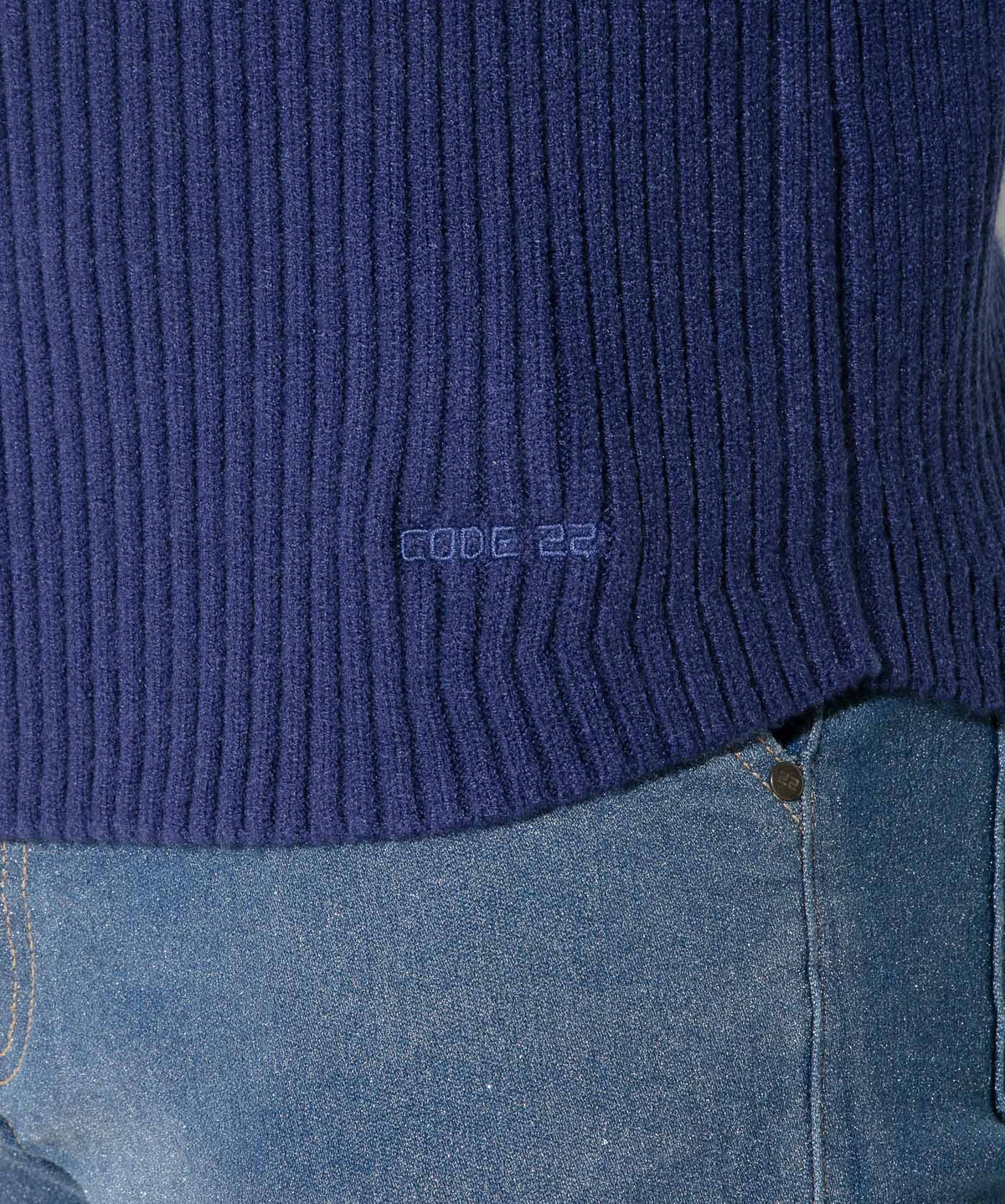 CODE 22 Rippstrick-Pullover mit Rundhals 7021 – Ribbed Sweater - Code 22 - Shop Deutschland Noodosz