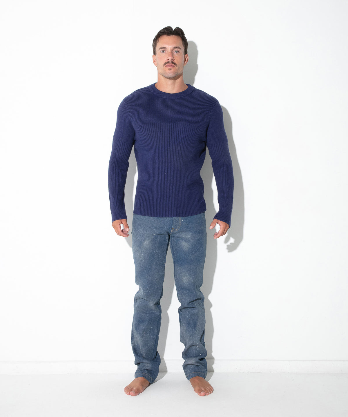 CODE 22 Rippstrick-Pullover mit Rundhals 7021 – Ribbed Sweater - Code 22 - Shop Deutschland Noodosz